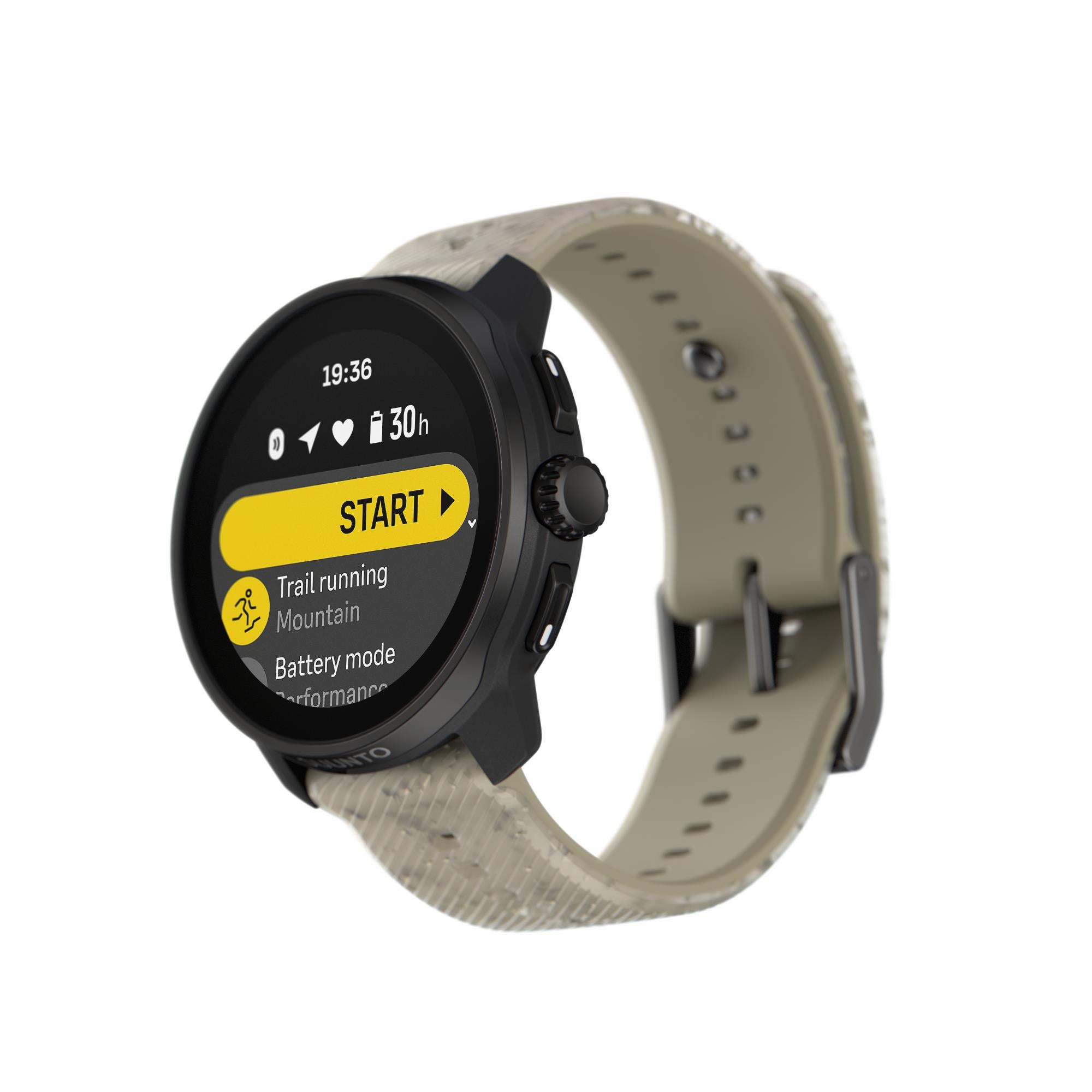 Suunto Race S Grave Gray AMOLED Digital Silicone Strap Smart Fitness Watch SS051014000
