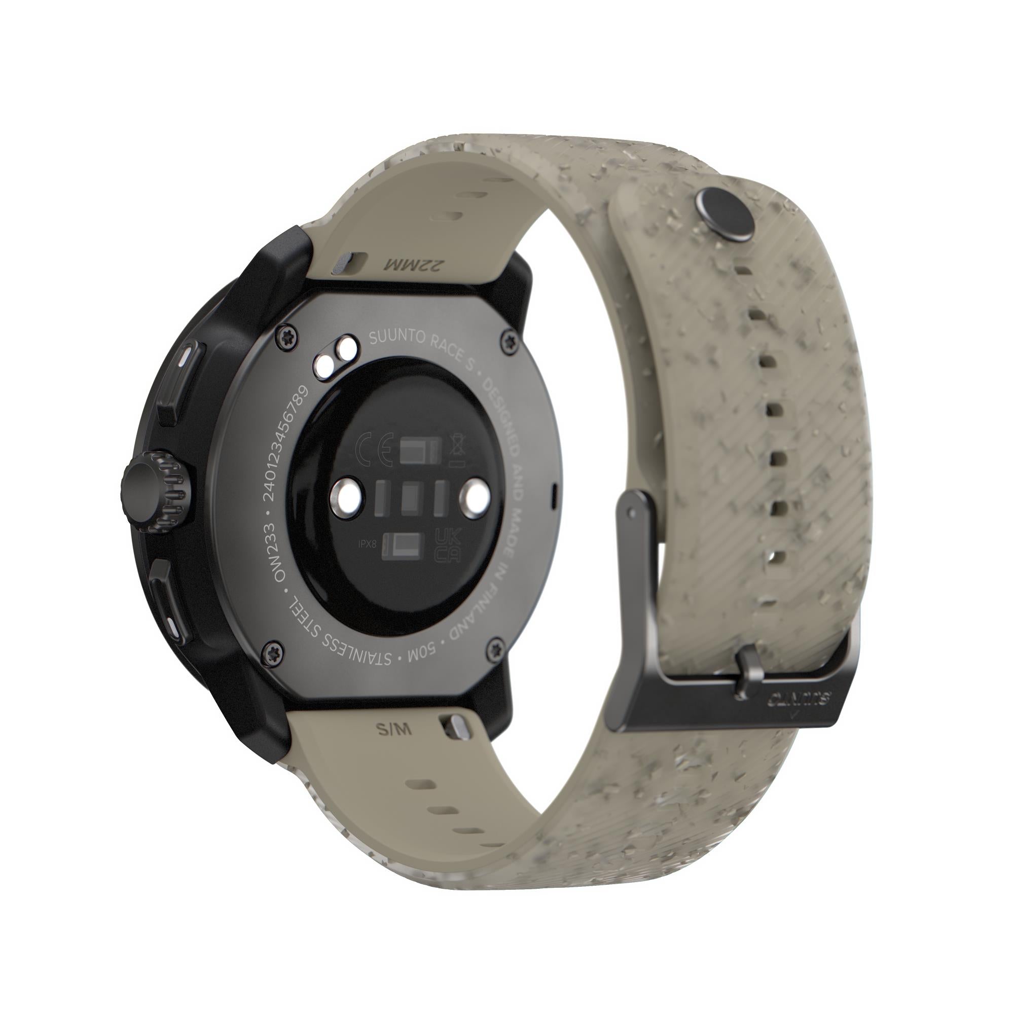 Suunto Race S Grave Gray AMOLED Digital Silicone Strap Smart Fitness Watch SS051014000