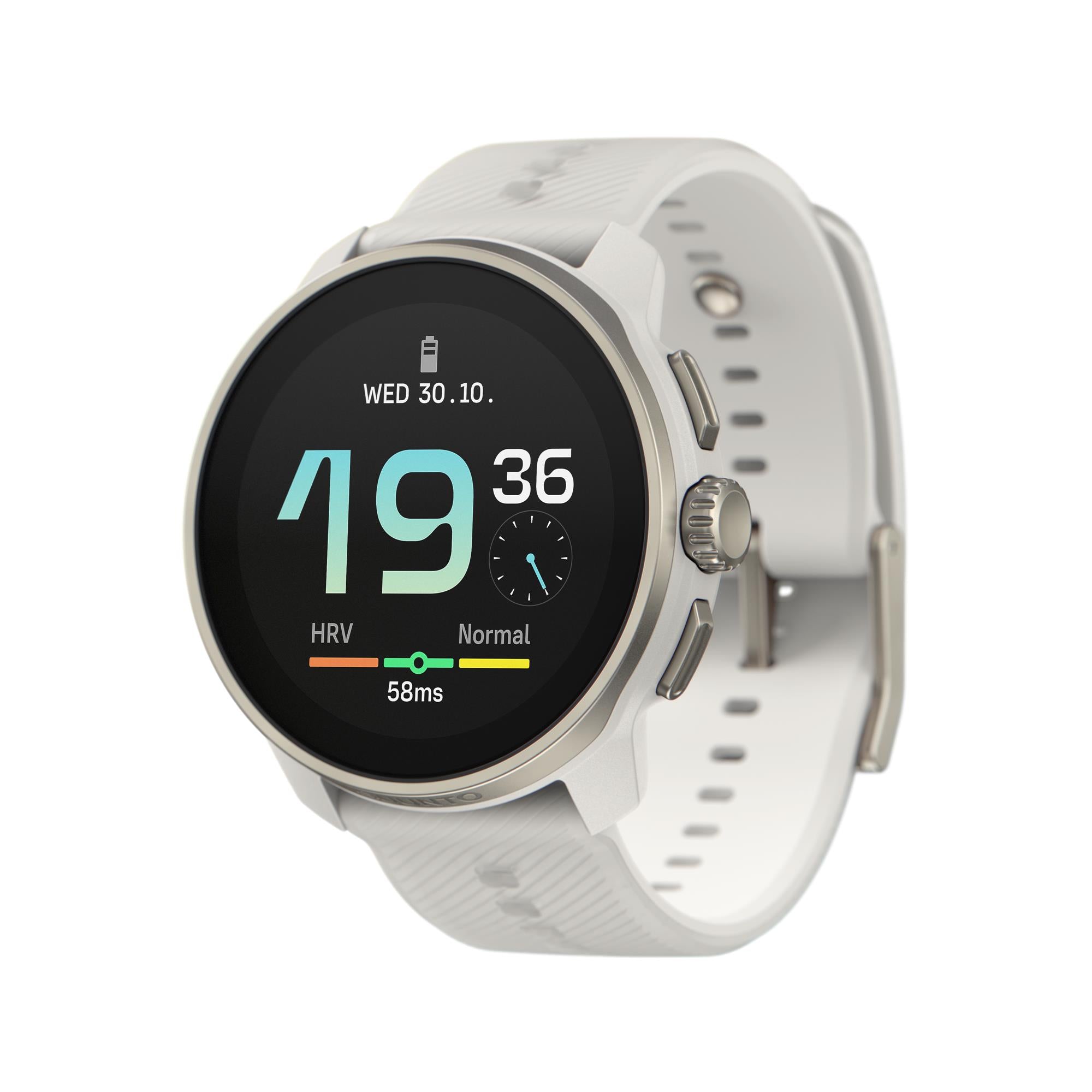 Suunto Race S Powder Gray AMOLED Digital Silicone Strap Smart Fitness Watch SS051017000