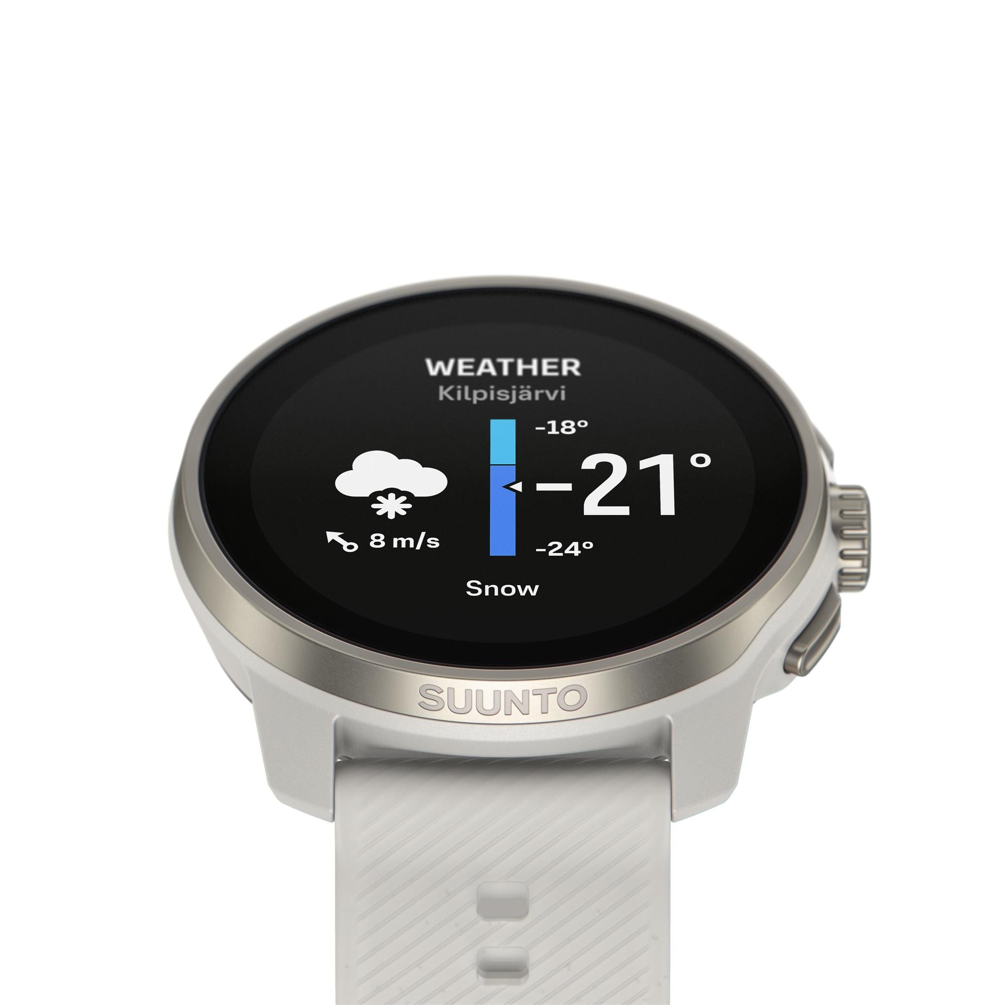 Suunto Race S Powder Gray AMOLED Digital Silicone Strap Smart Fitness Watch SS051017000