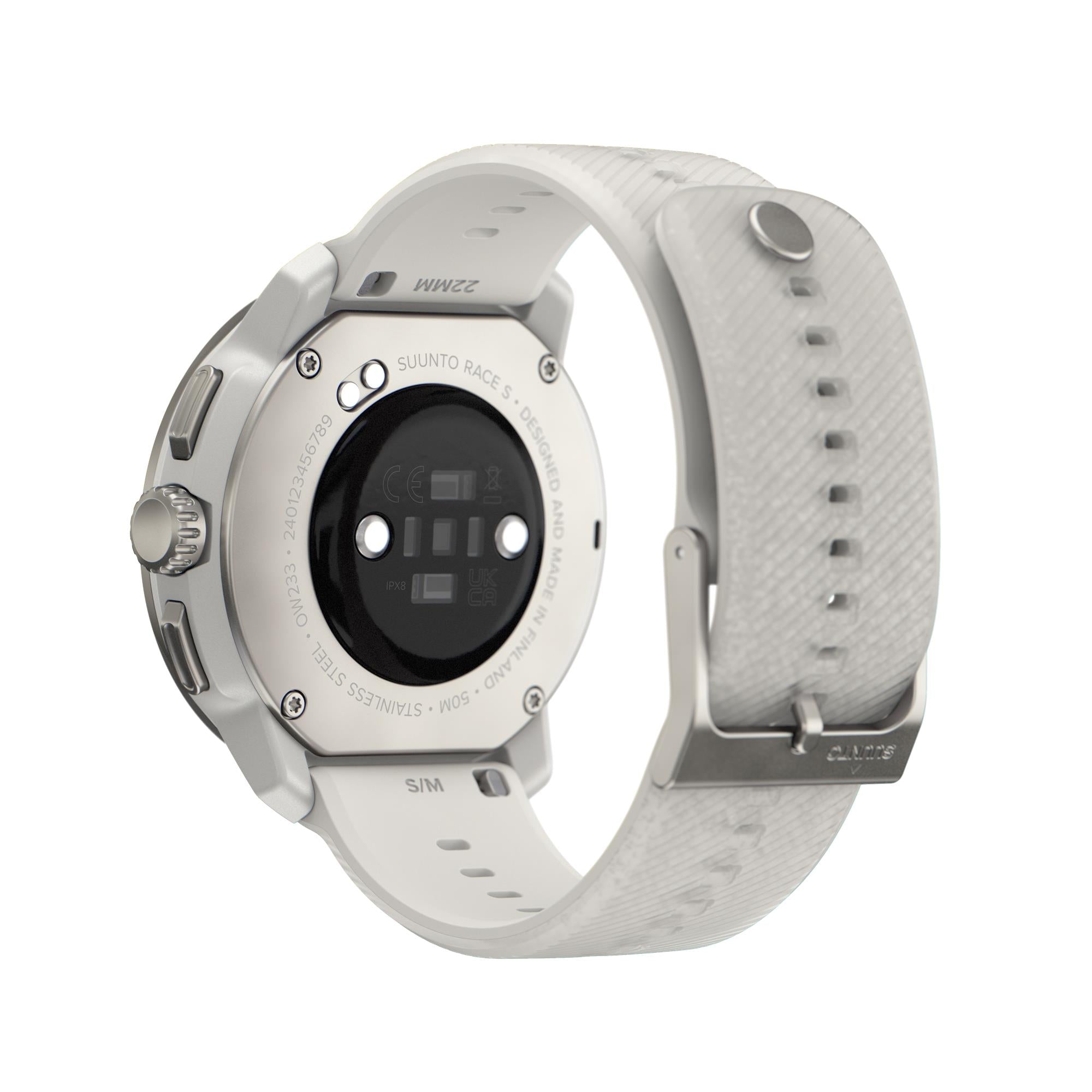 Suunto Race S Powder Gray AMOLED Digital Silicone Strap Smart Fitness Watch SS051017000