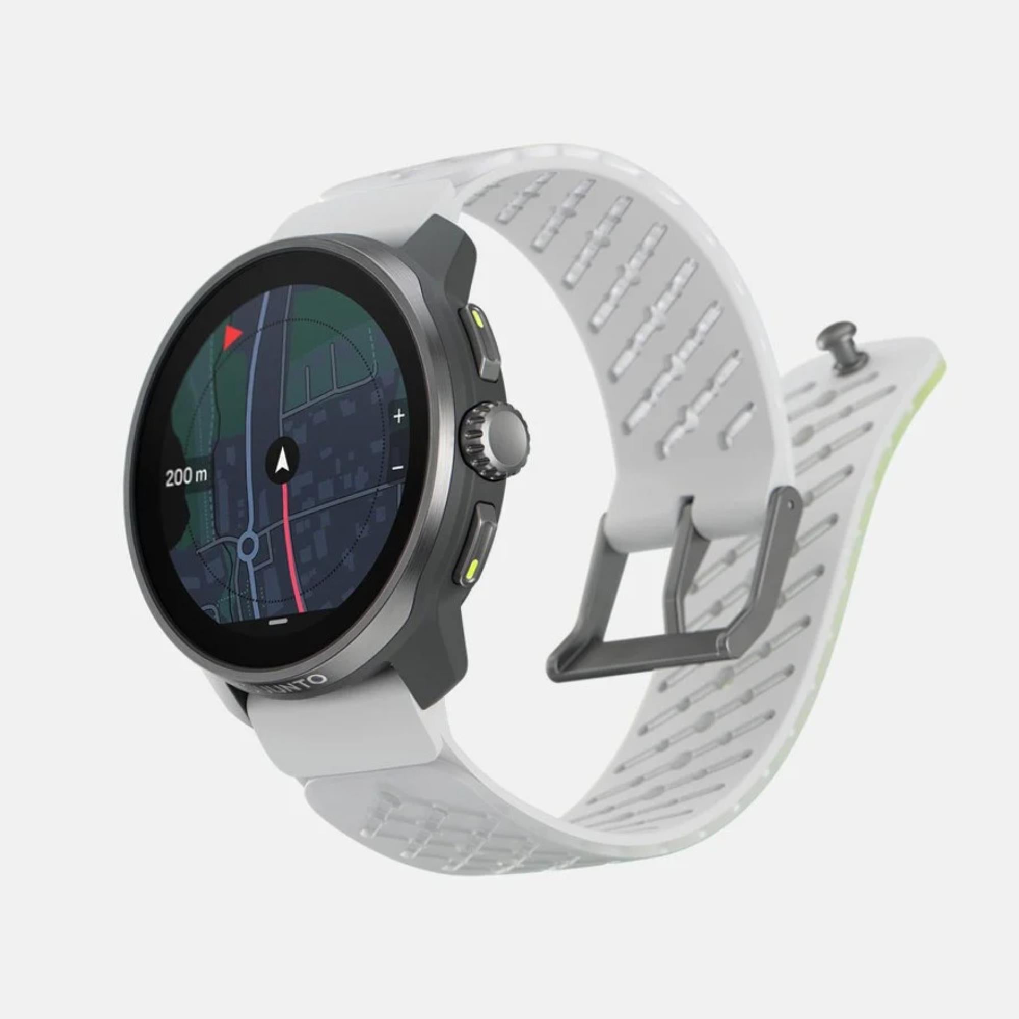 Suunto Race S Titanium Canary AMOLED Digital Silicone Smart Fitness Watch SS051105000