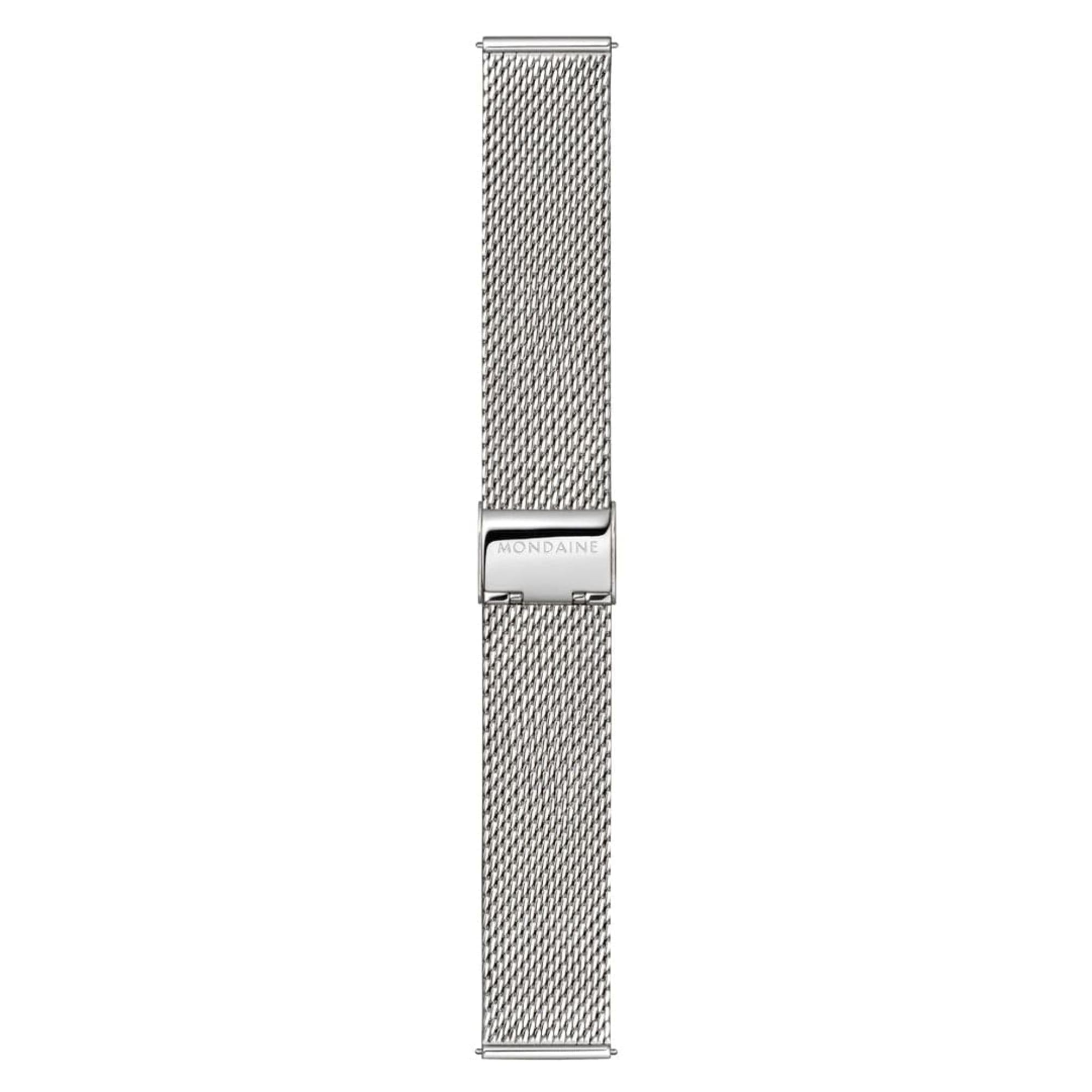 Mondaine Doppio Quartz Off-White Dial Steel Strap Men's Watch MLE.41210.SM