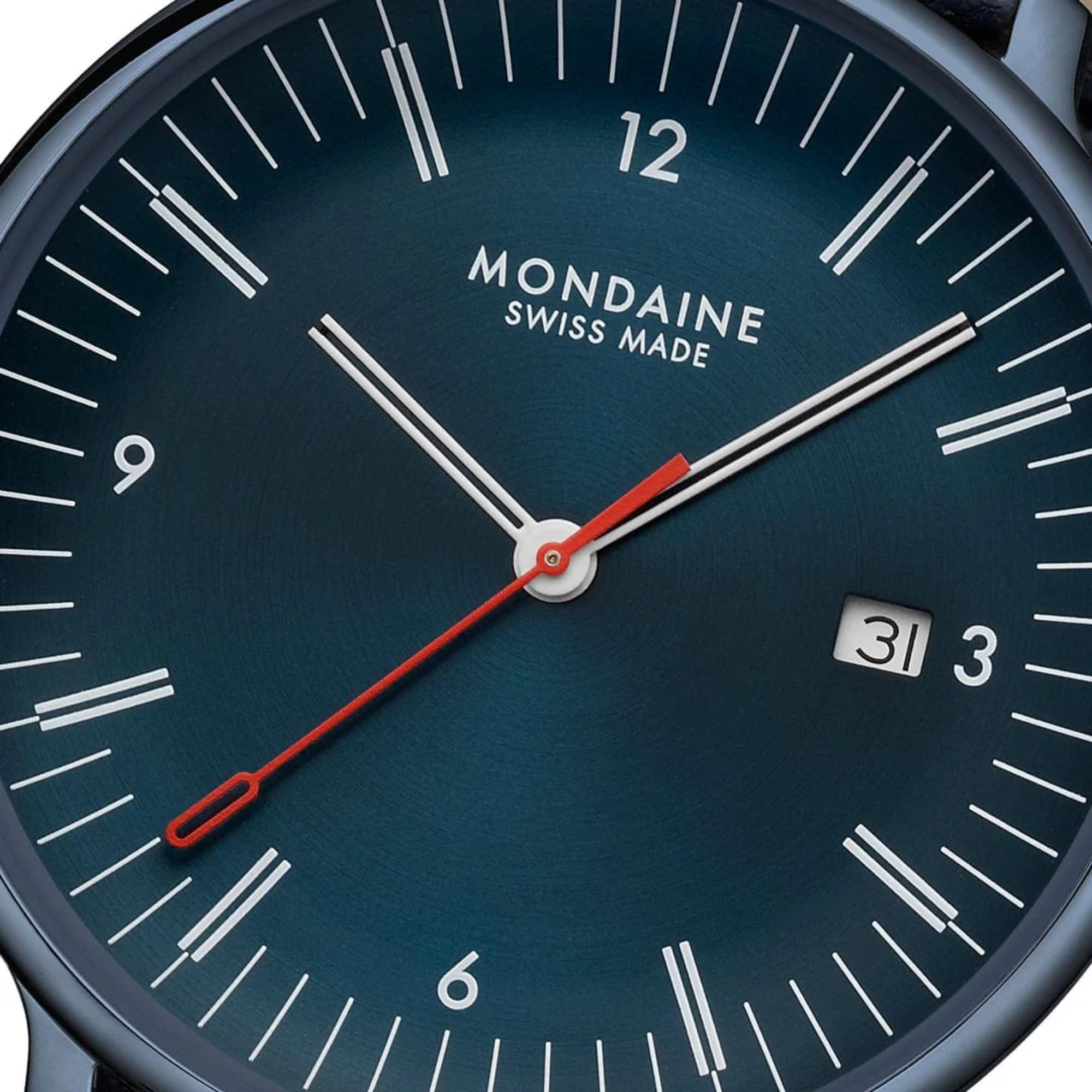 Mondaine MLE.41240.LDV Doppio Quartz Blue Dial Men's Watch