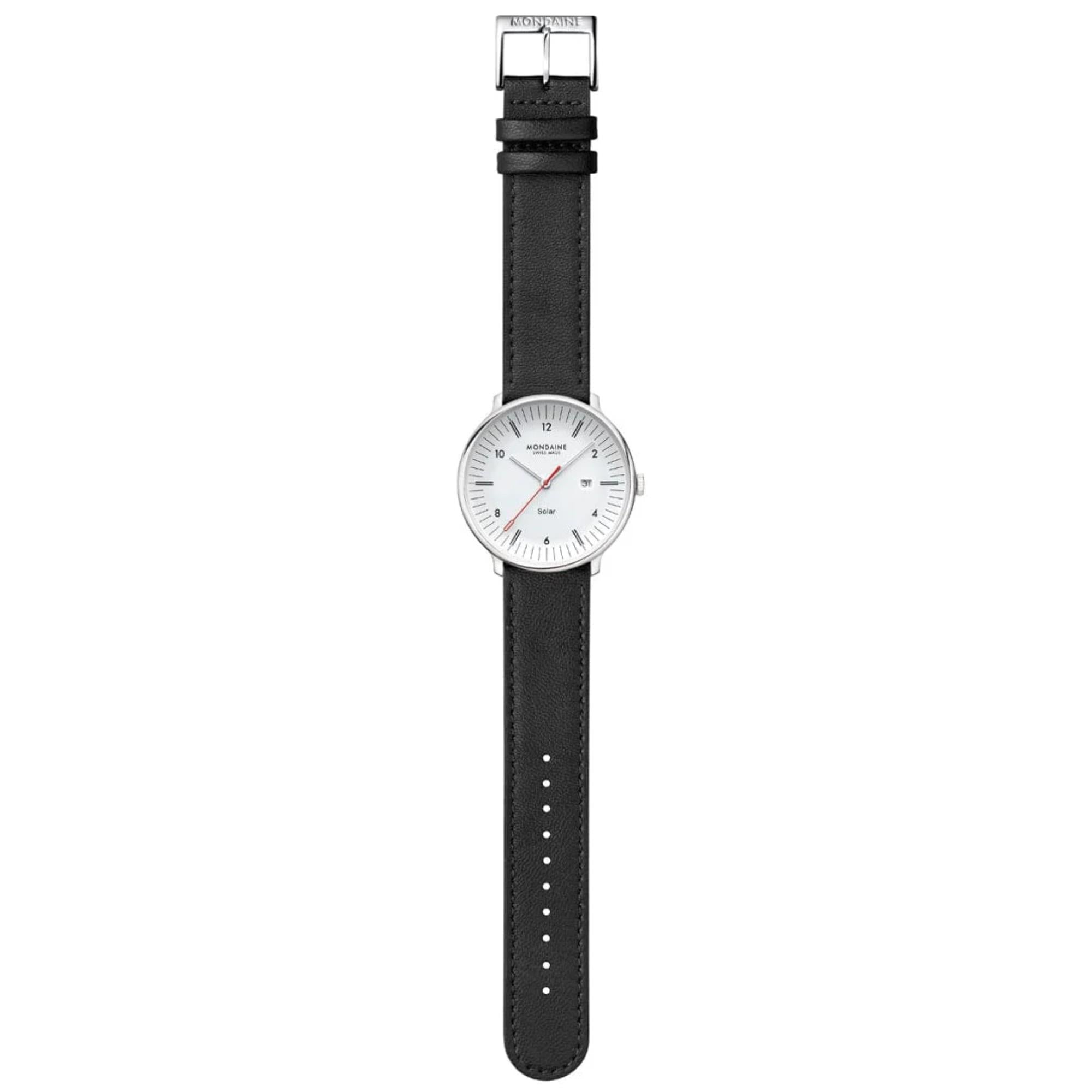 Mondaine MLE.41910.LBV Doppio Solar White Dial Men's Watch