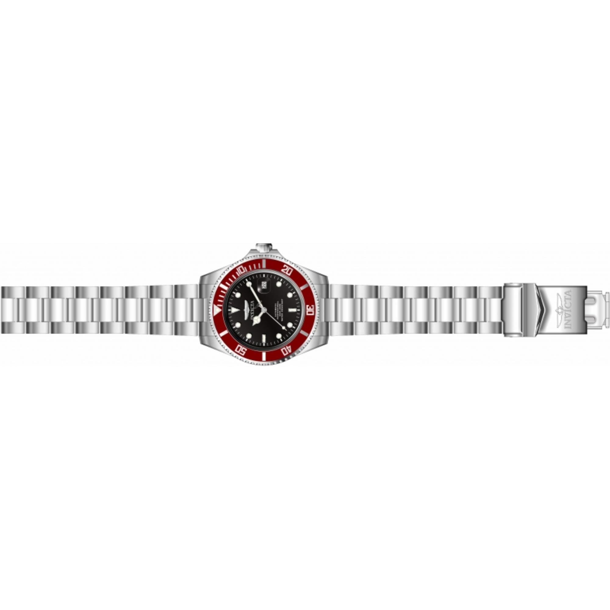 Invicta Pro Diver Automatik Schwarzes Zifferblatt Stahlarmband Herrenarmbanduhr 35854