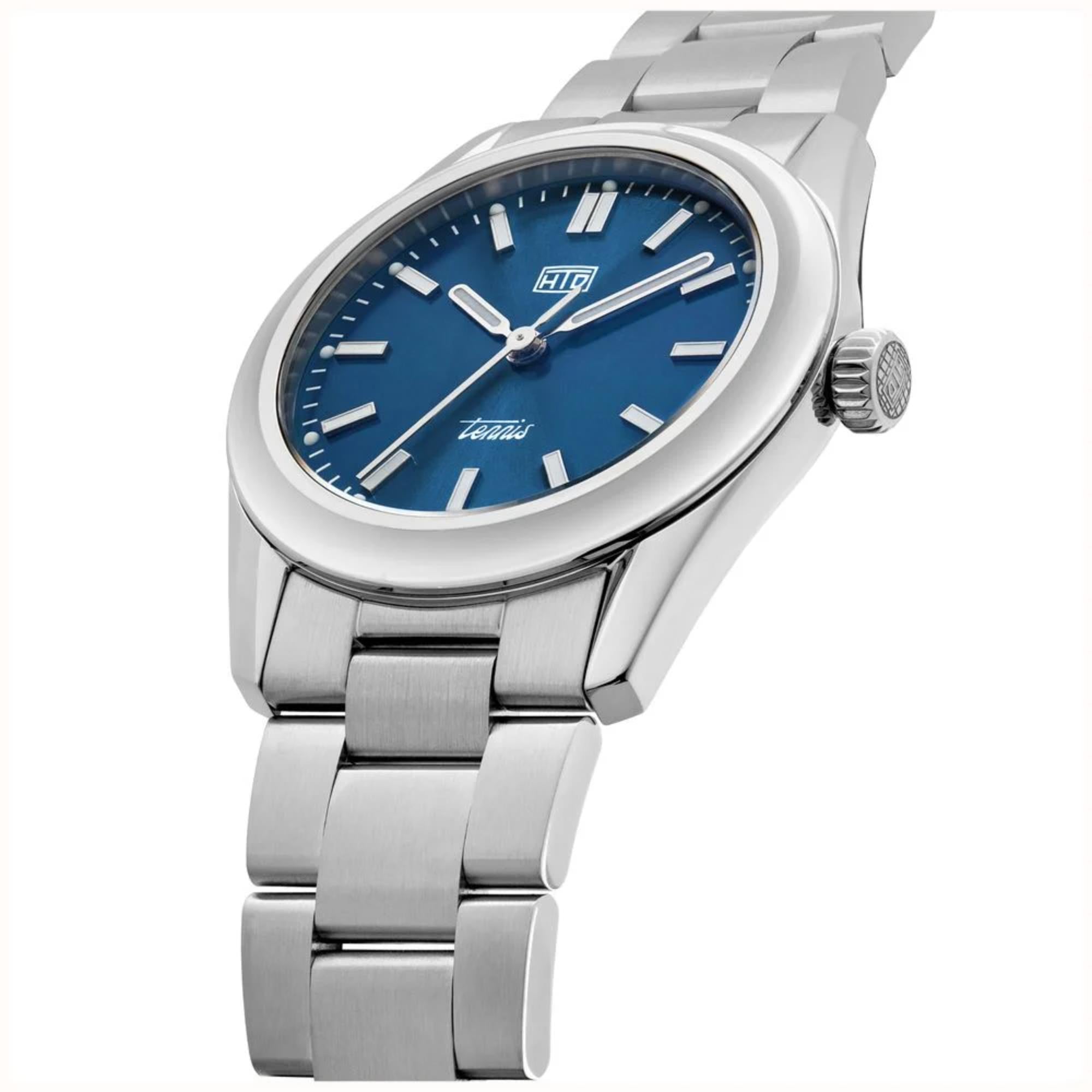 HTD Tennis Chic Automatic Blue Dial Steel Strap Sports Watch T23S01_C