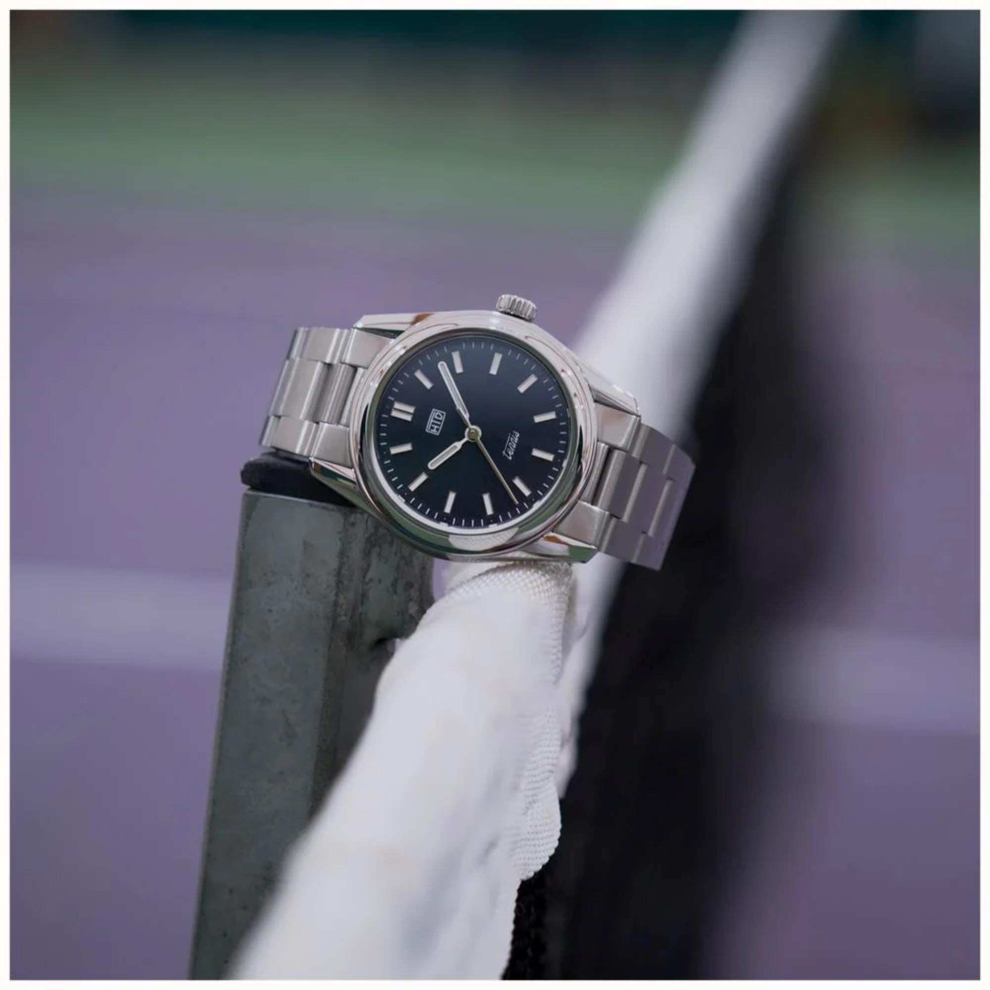 HTD Tennis Chic Automatic Blue Dial Steel Strap Sports Watch T23S01_C