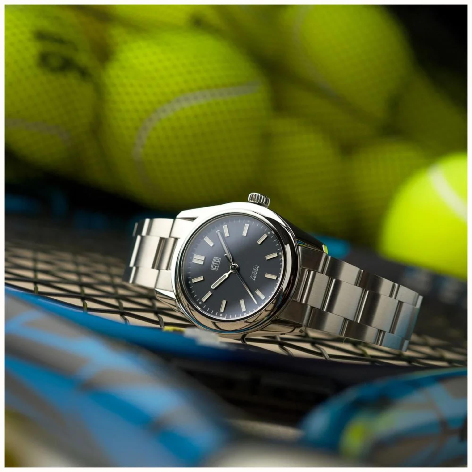 HTD Tennis Chic Automatic Blue Dial Steel Strap Sports Watch T23S01_C