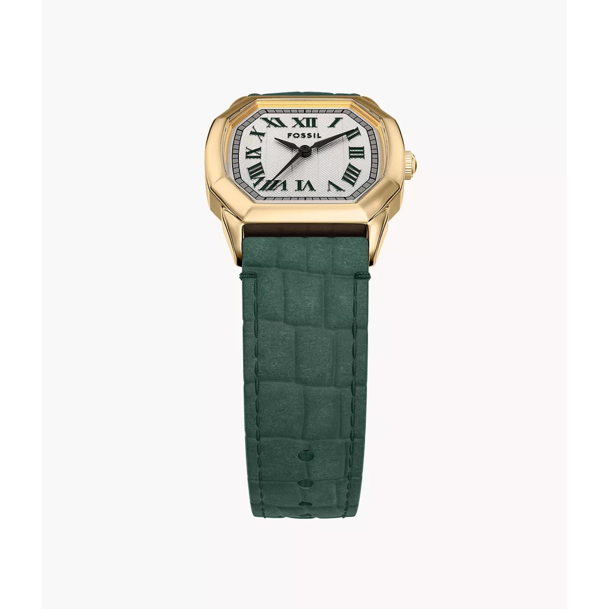 Fossil Harlow 27mm Creme Zifferblatt Leder Damen Quarz Uhr ES5427