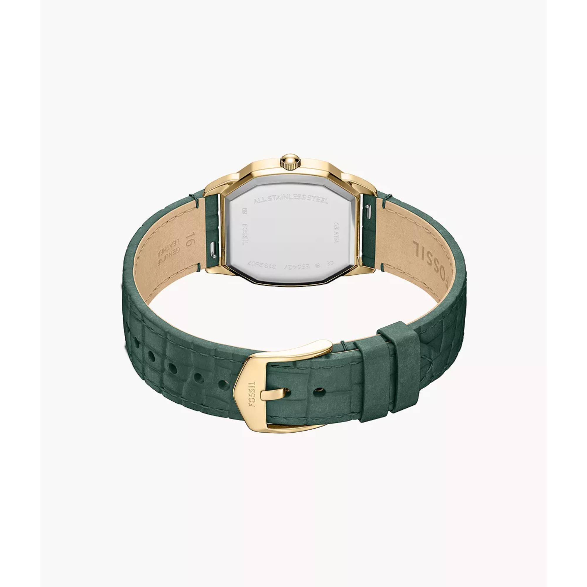 Fossil Harlow 27mm Creme Zifferblatt Leder Damen Quarz Uhr ES5427