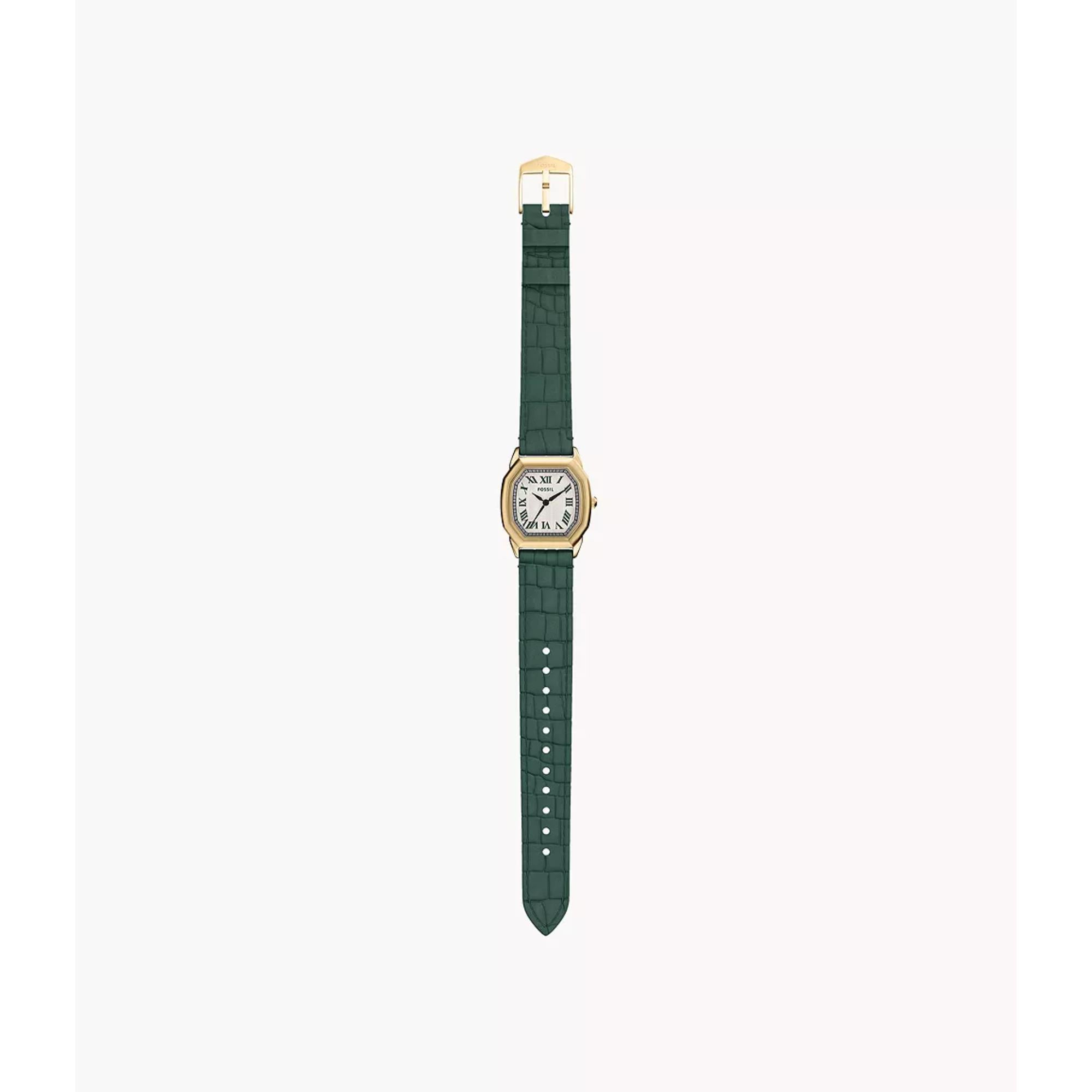 Fossil Harlow 27mm Creme Zifferblatt Leder Damen Quarz Uhr ES5427
