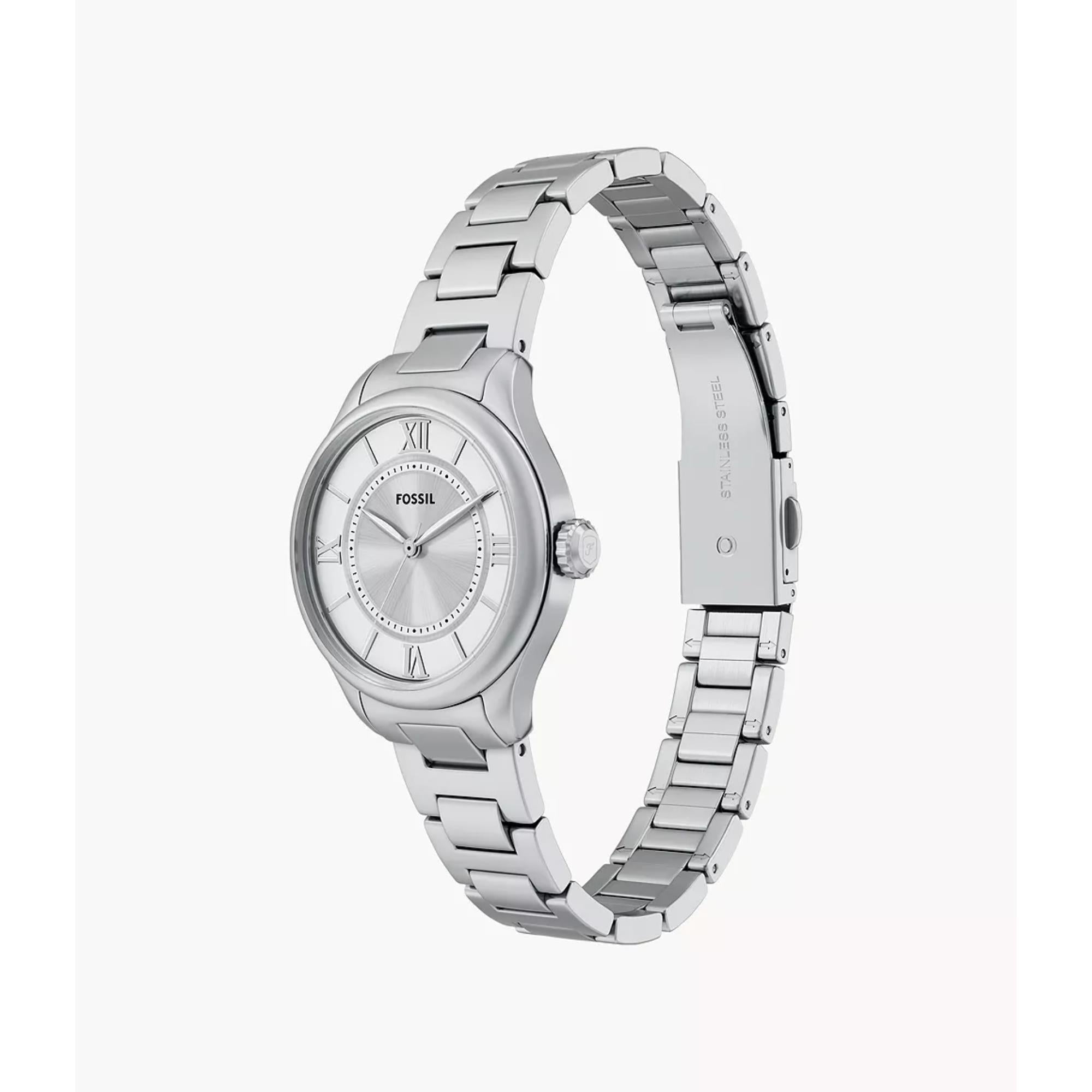Fossil Gilmore 28mm Silver Dial Steel Ladies Quartz Watch ES5419