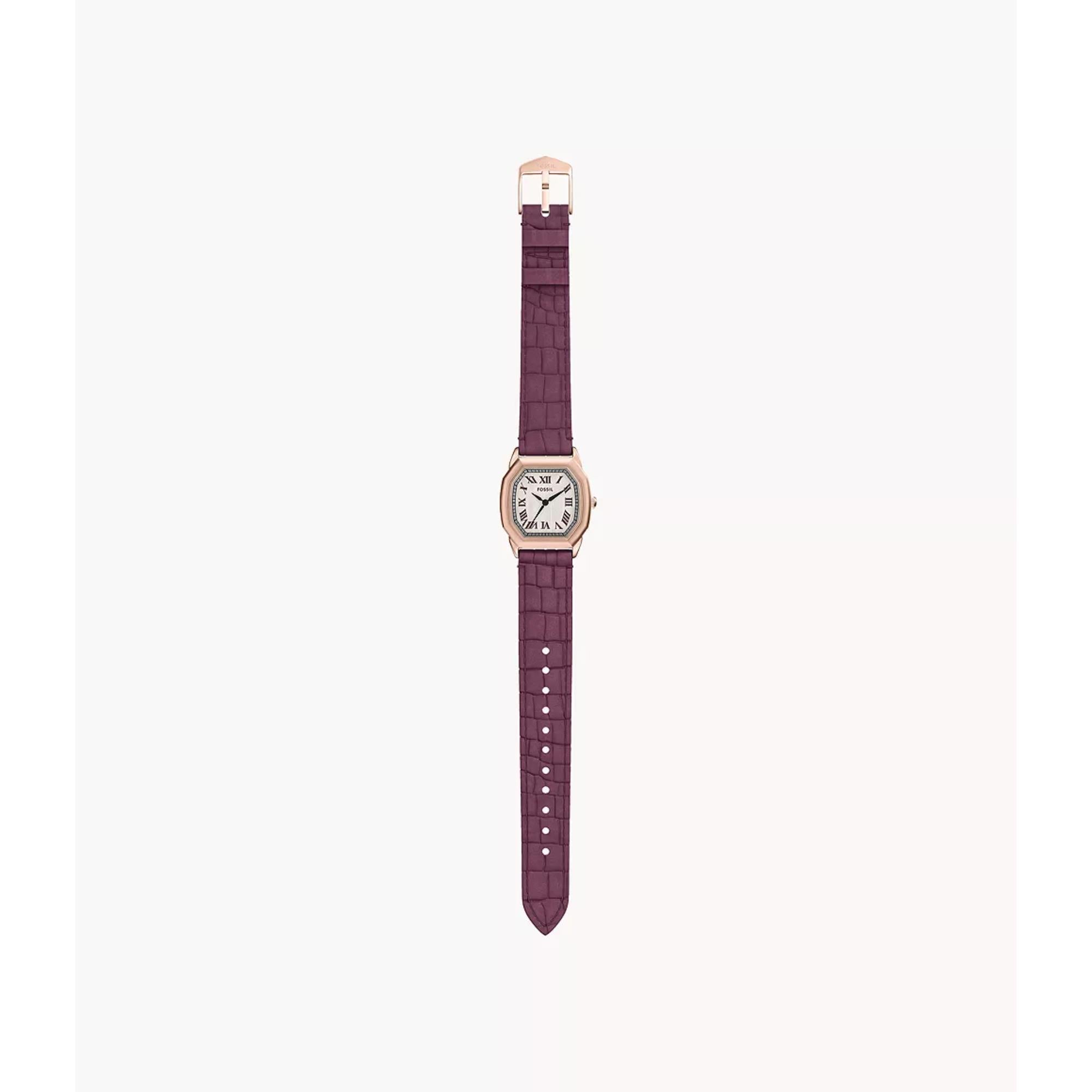 Fossil Harlow 27mm Cream Dial Leather Ladies Quartz Watch ES5428