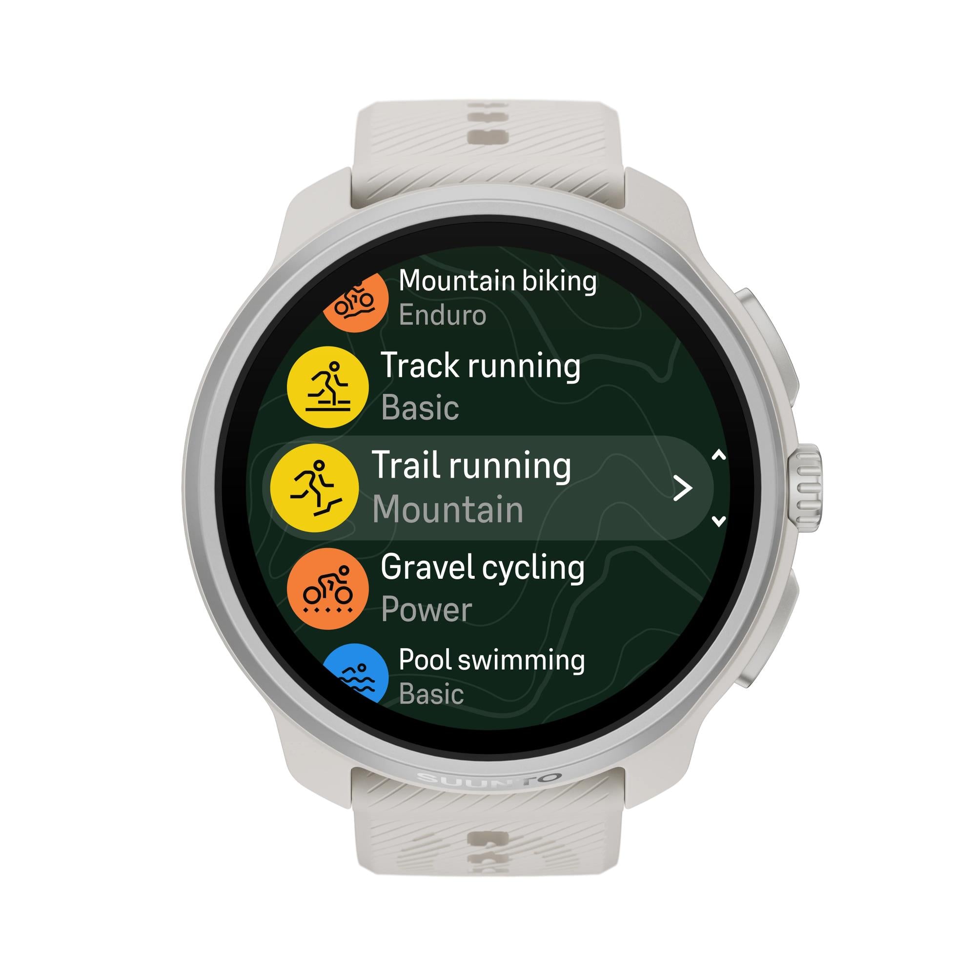 Suunto Race 2 Feather Gray AMOLED Digital Silicone Strap Smart Fitness Watch SS051201000