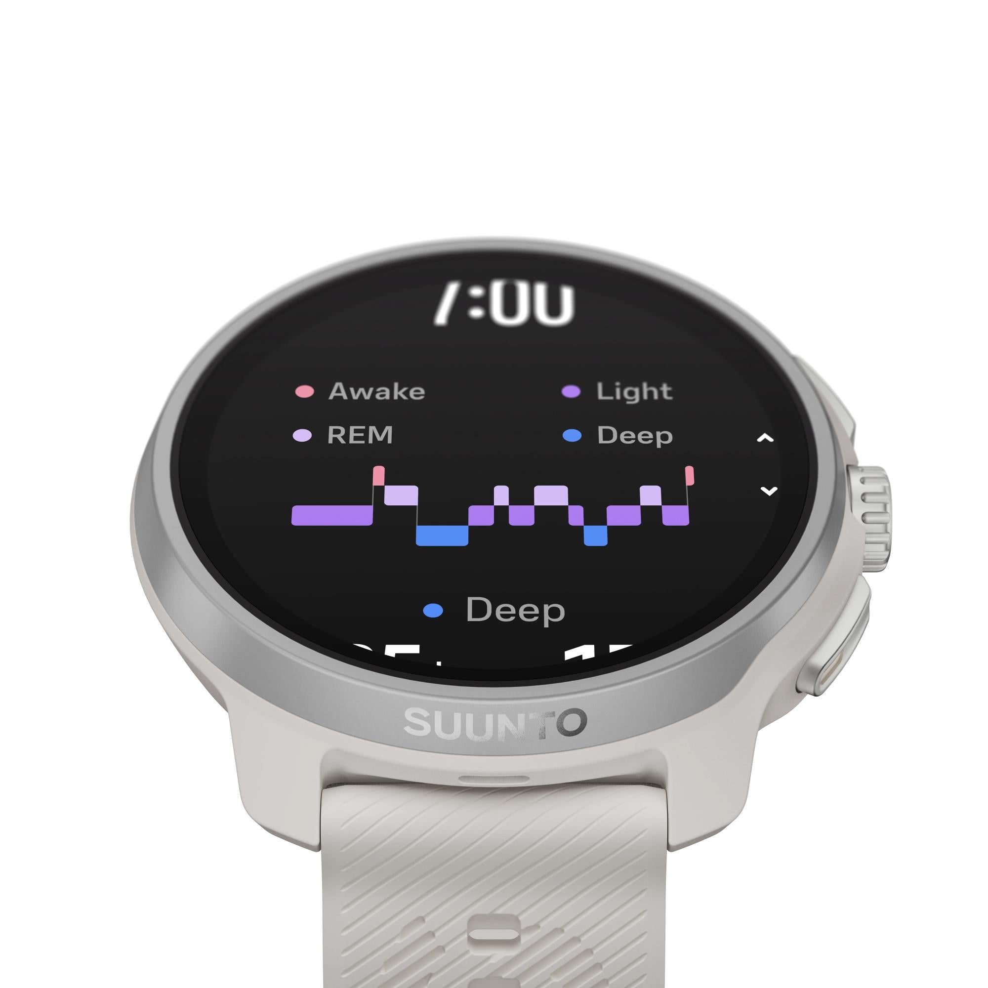 Suunto Race 2 Feather Gray AMOLED Digital Silikonarmband Smart Fitness Uhr SS051201000