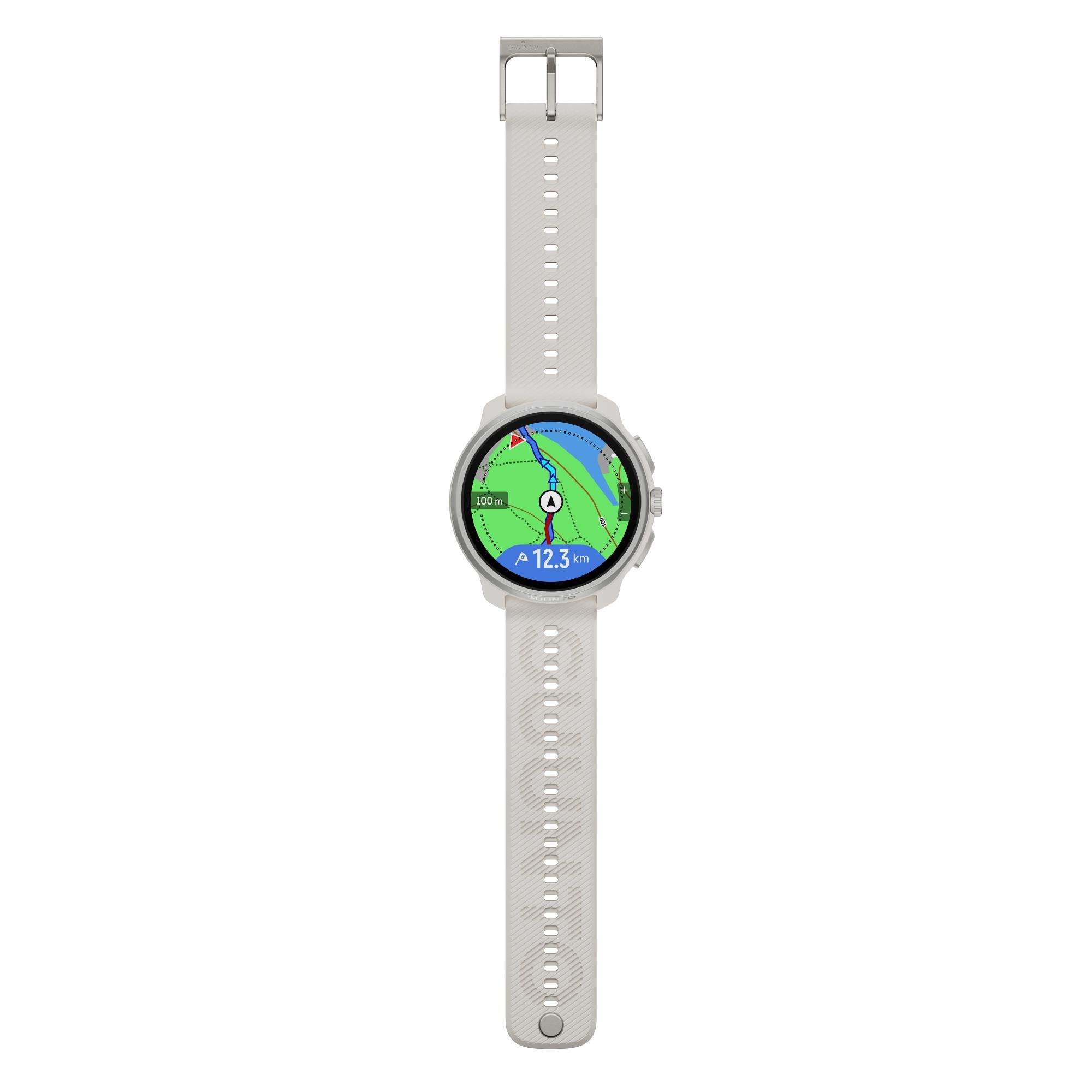 Suunto Race 2 Feather Gray AMOLED Digital Silikonarmband Smart Fitness Uhr SS051201000