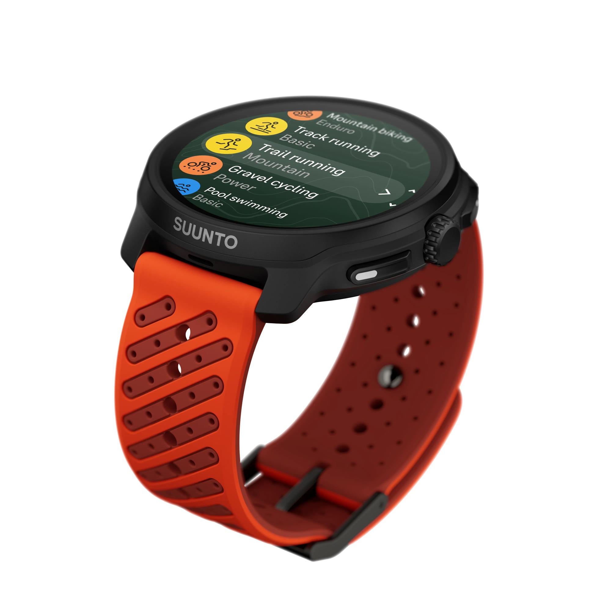 Suunto Race 2 Coral Orange AMOLED Digital Silicone Strap Smart Fitness Watch SS051241000