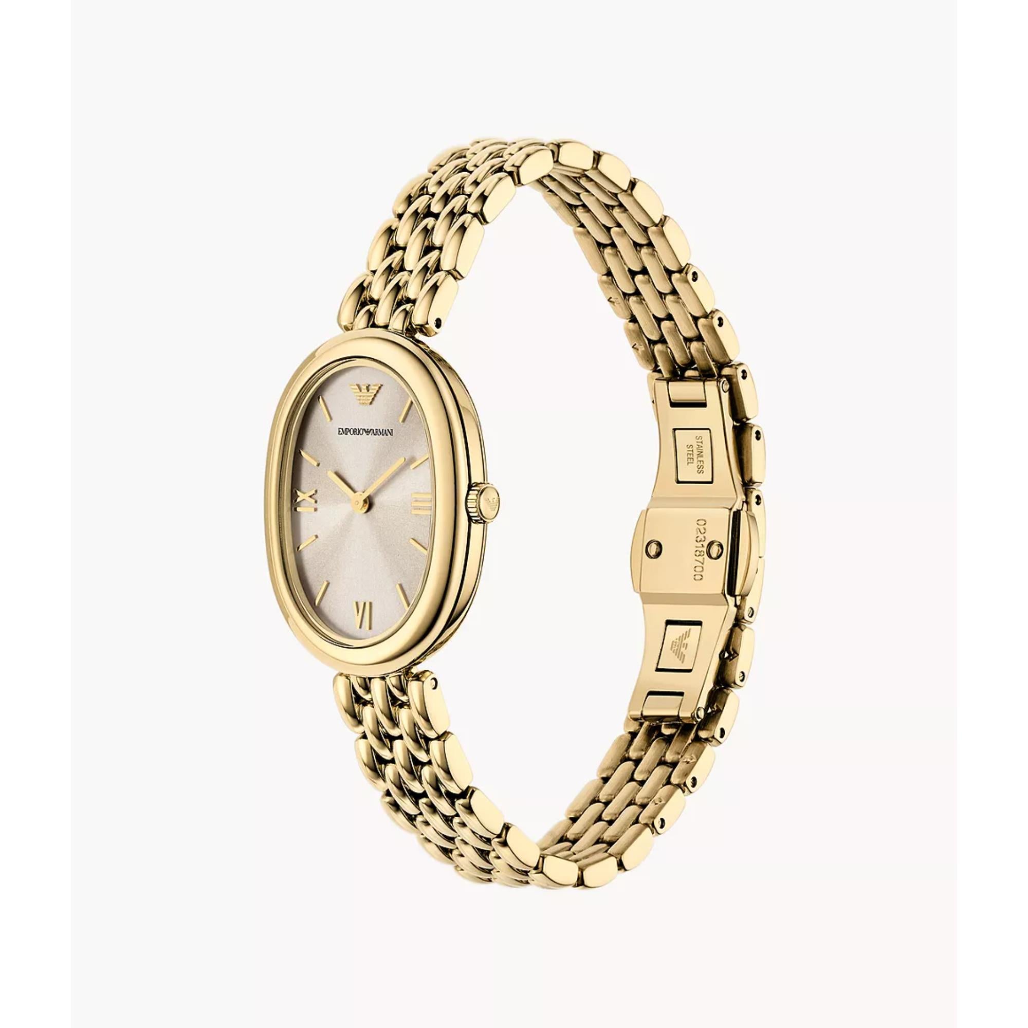 Emporio Armani Ophelia 34mm Gray Dial Steel Ladies Quartz Watch AR11707