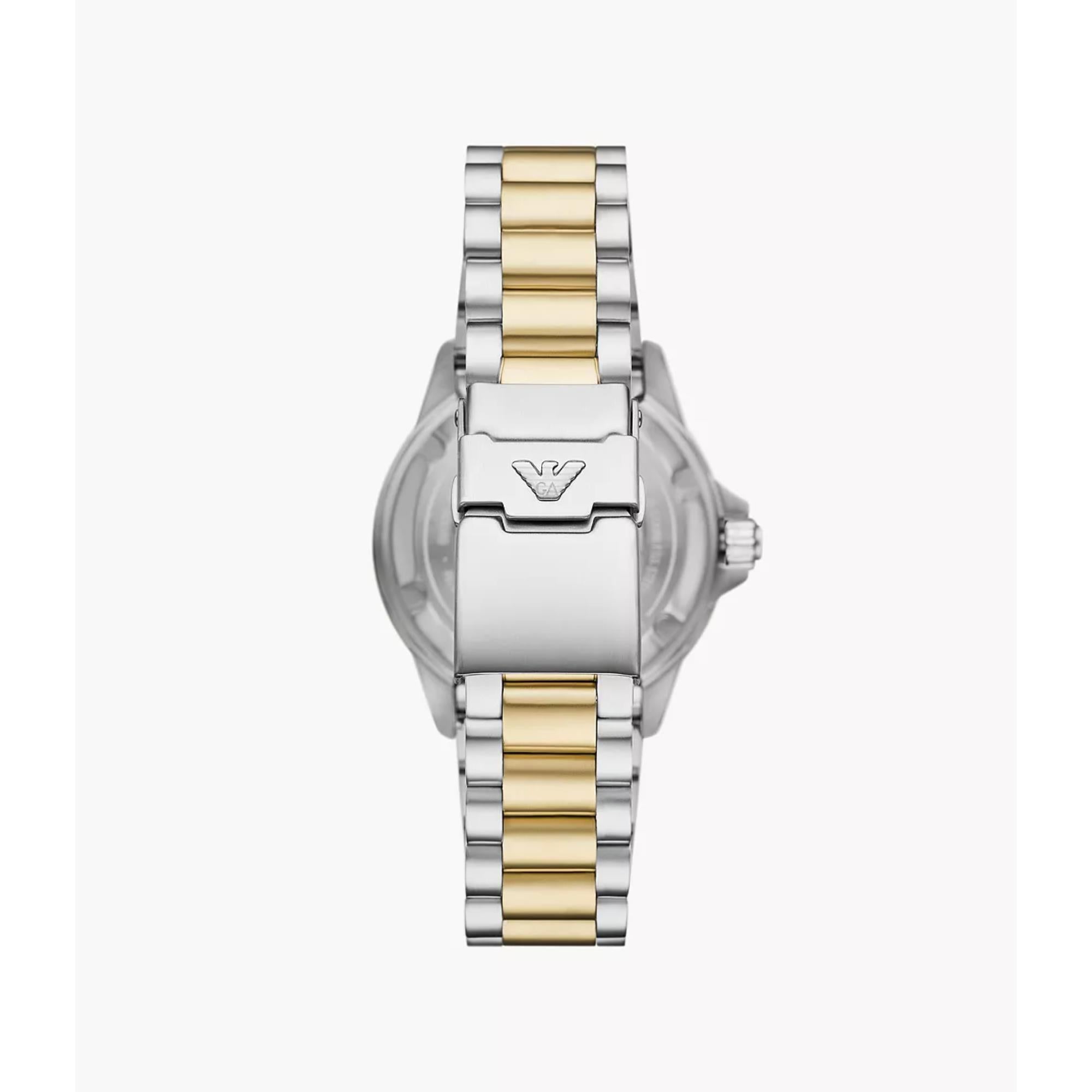 Emporio Armani Sea Explorer 42mm Schwarzes Zifferblatt Stahl Herren Automatik Uhr AR60089