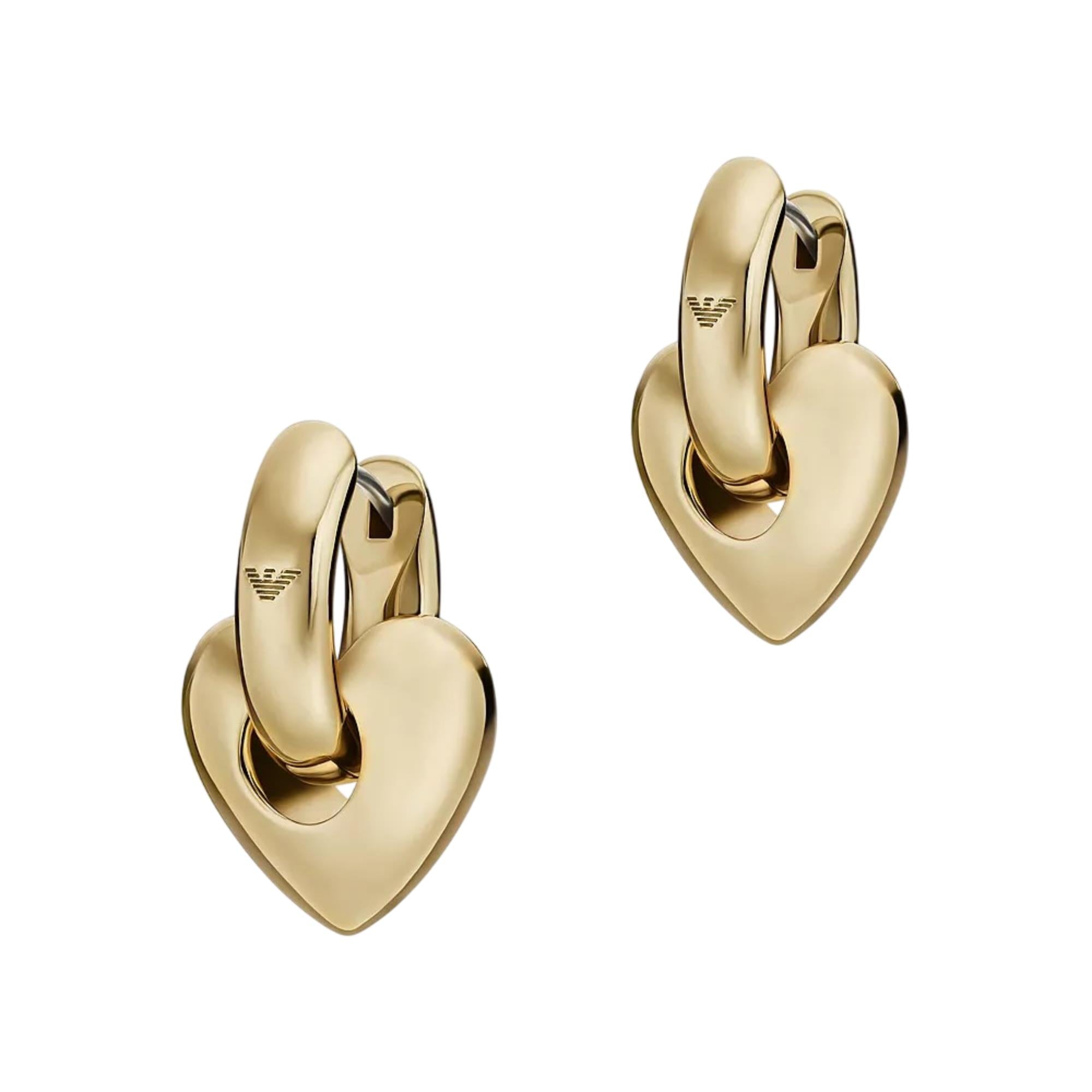 Emporio Armani Goldfarbener Messing Creolen Damen Ohrringe EGS3266710