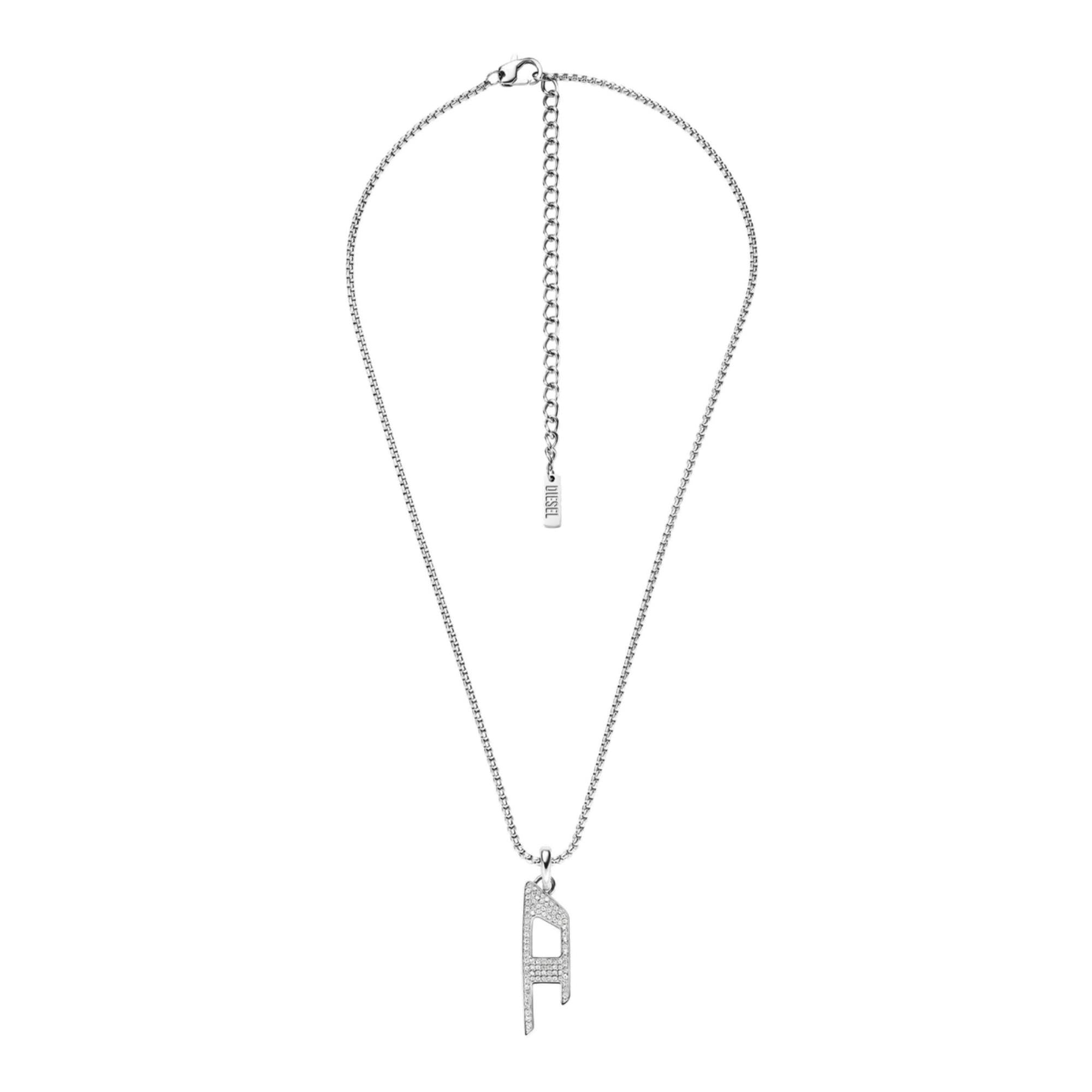 Diesel Stainless Steel Glitz Pendant Necklace DX1624040