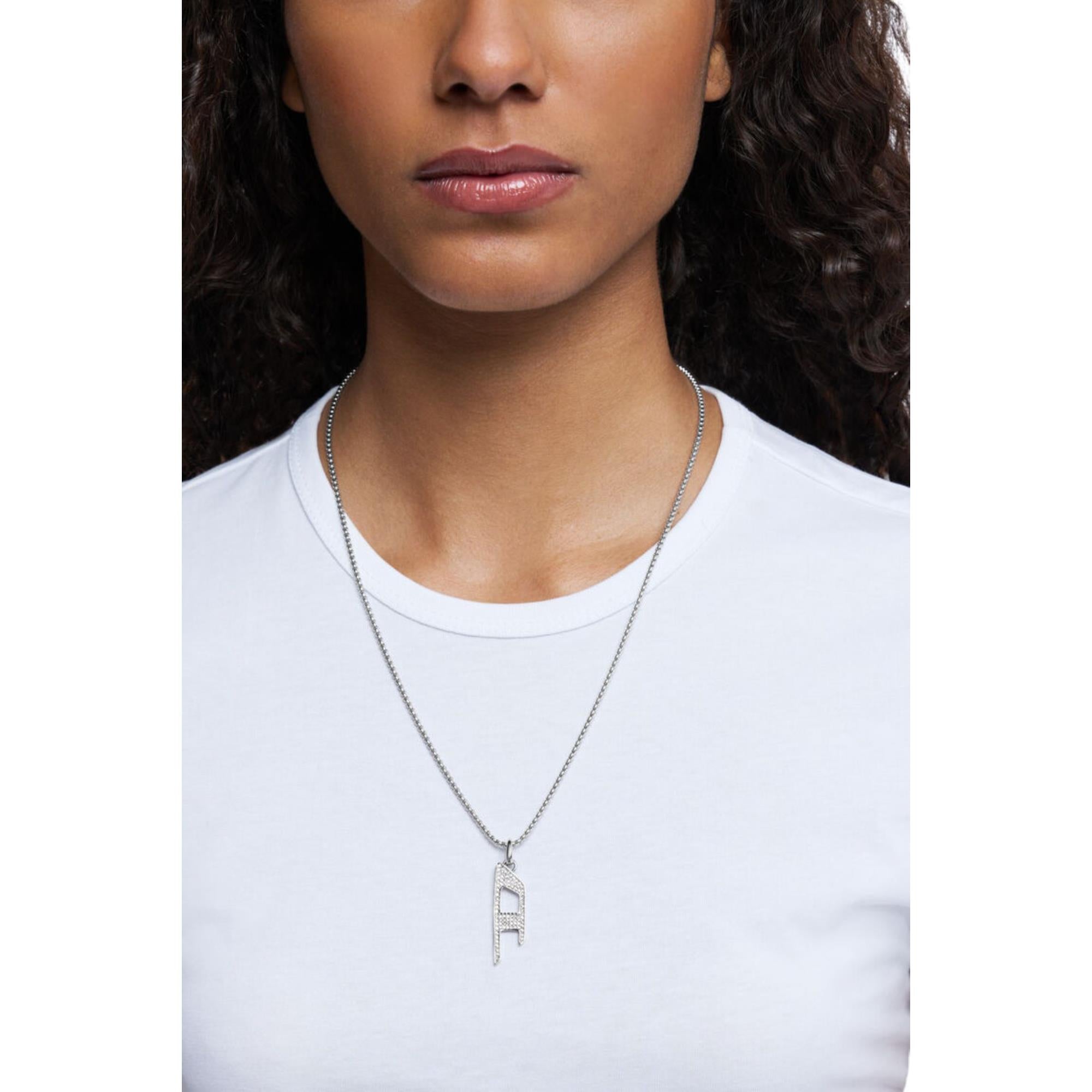 Diesel Stainless Steel Glitz Pendant Necklace DX1624040