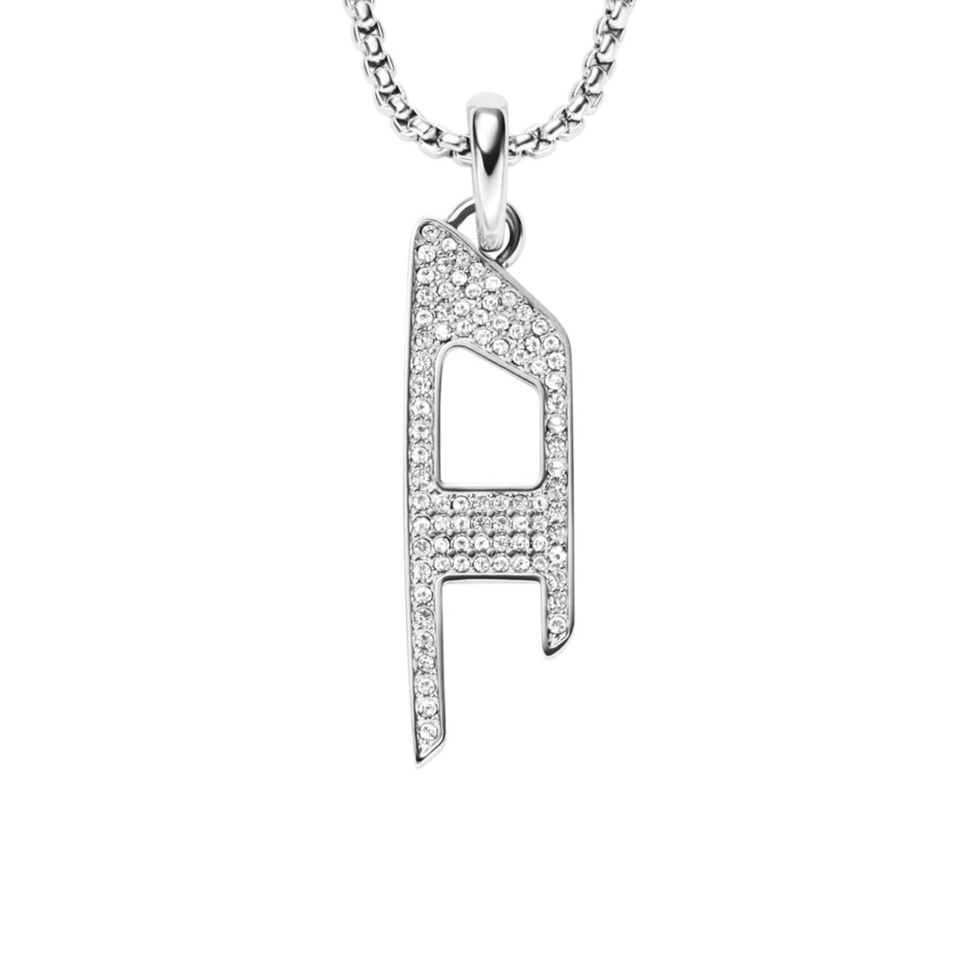 Diesel Stainless Steel Glitz Pendant Necklace DX1624040