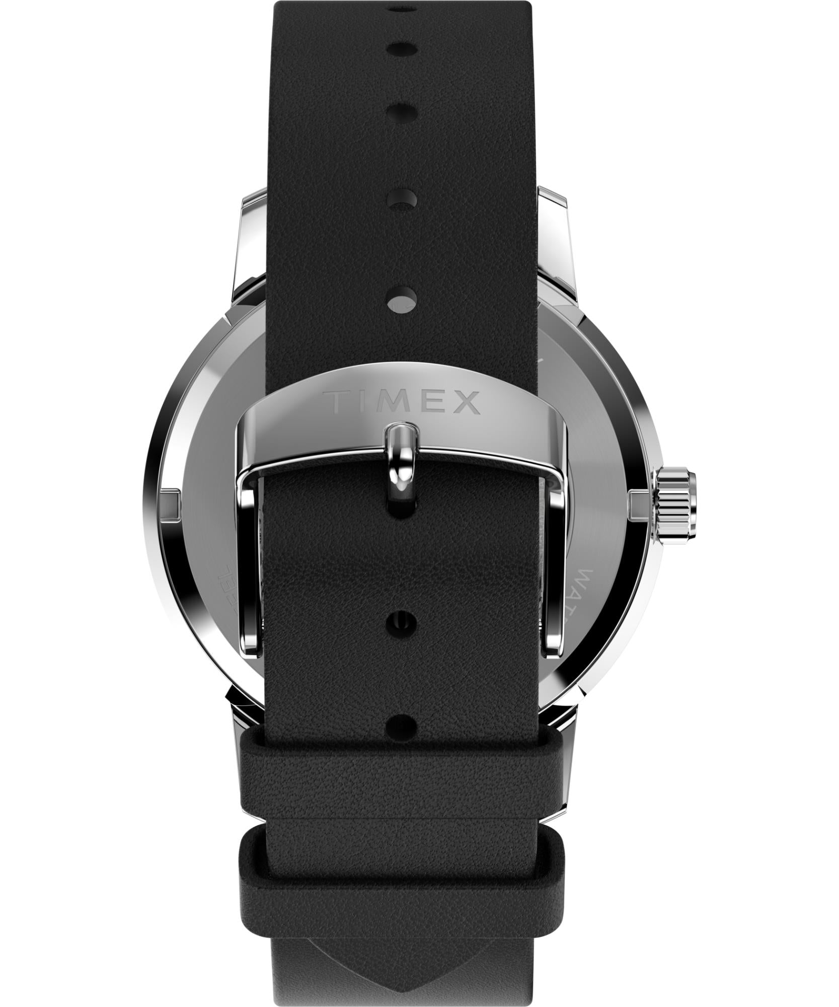 Timex Peanuts 40mm Silbernes Zifferblatt Leder Herren Quarz Uhr TW2W87200