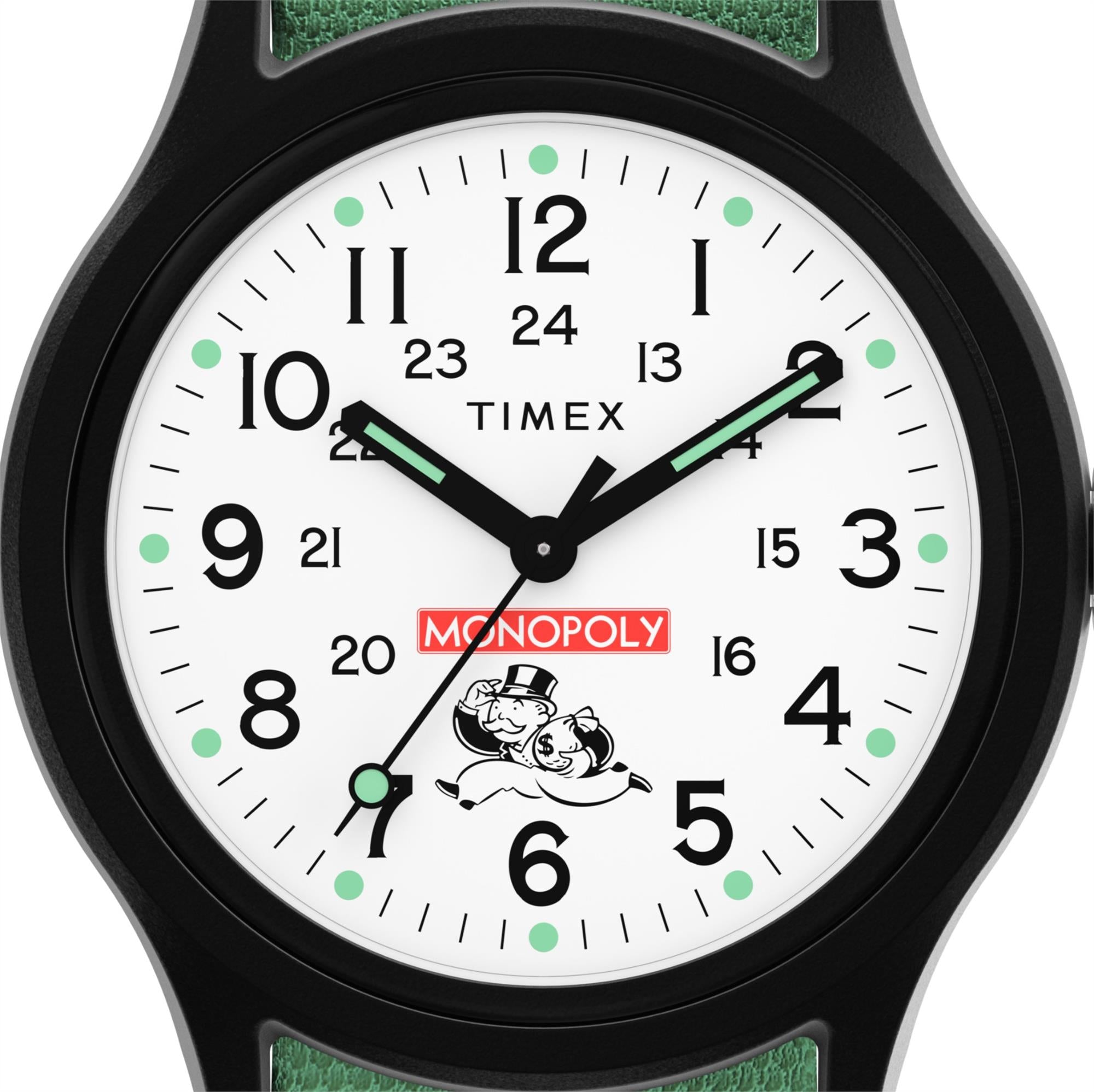 Timex Lab 36mm Weißes Zifferblatt Textil Herren Quarz Uhr TW2Y47100