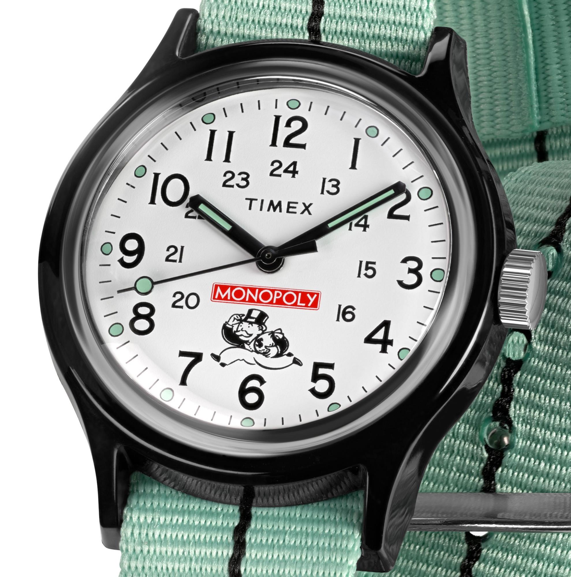 Timex Lab 36mm Weißes Zifferblatt Textil Herren Quarz Uhr TW2Y47100