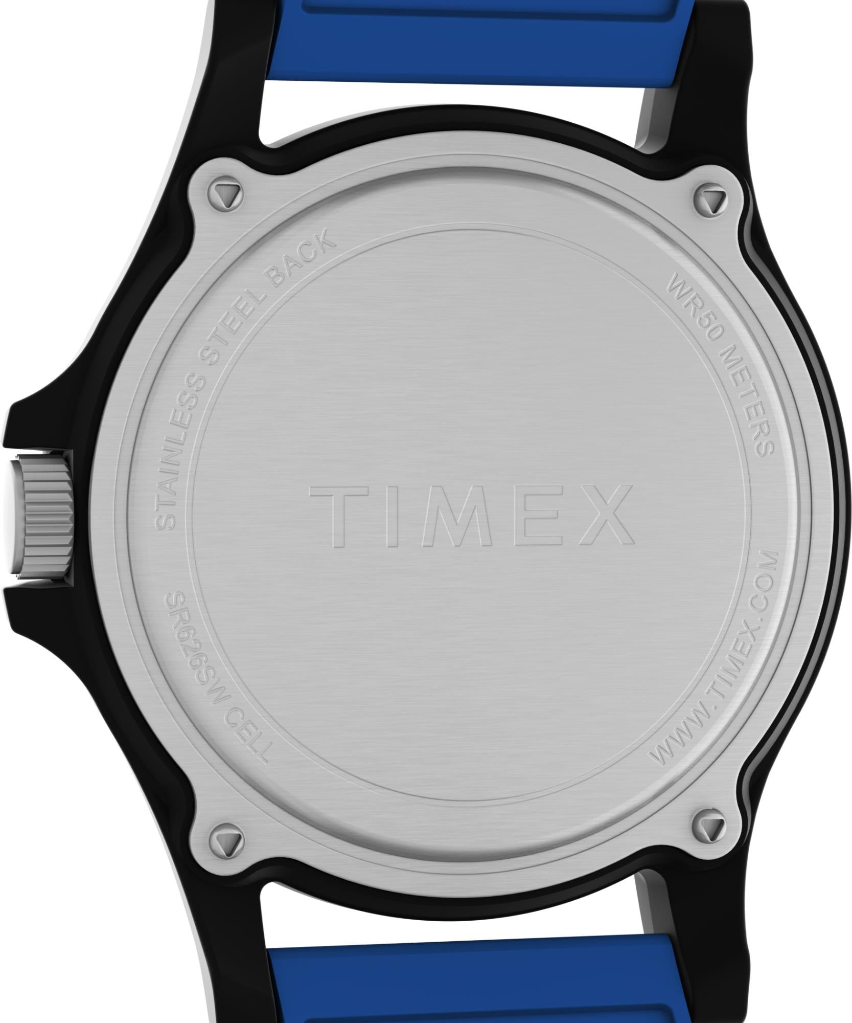 Timex Main Street 40mm White Dial Silicone Quartz Watch TW2Y13100