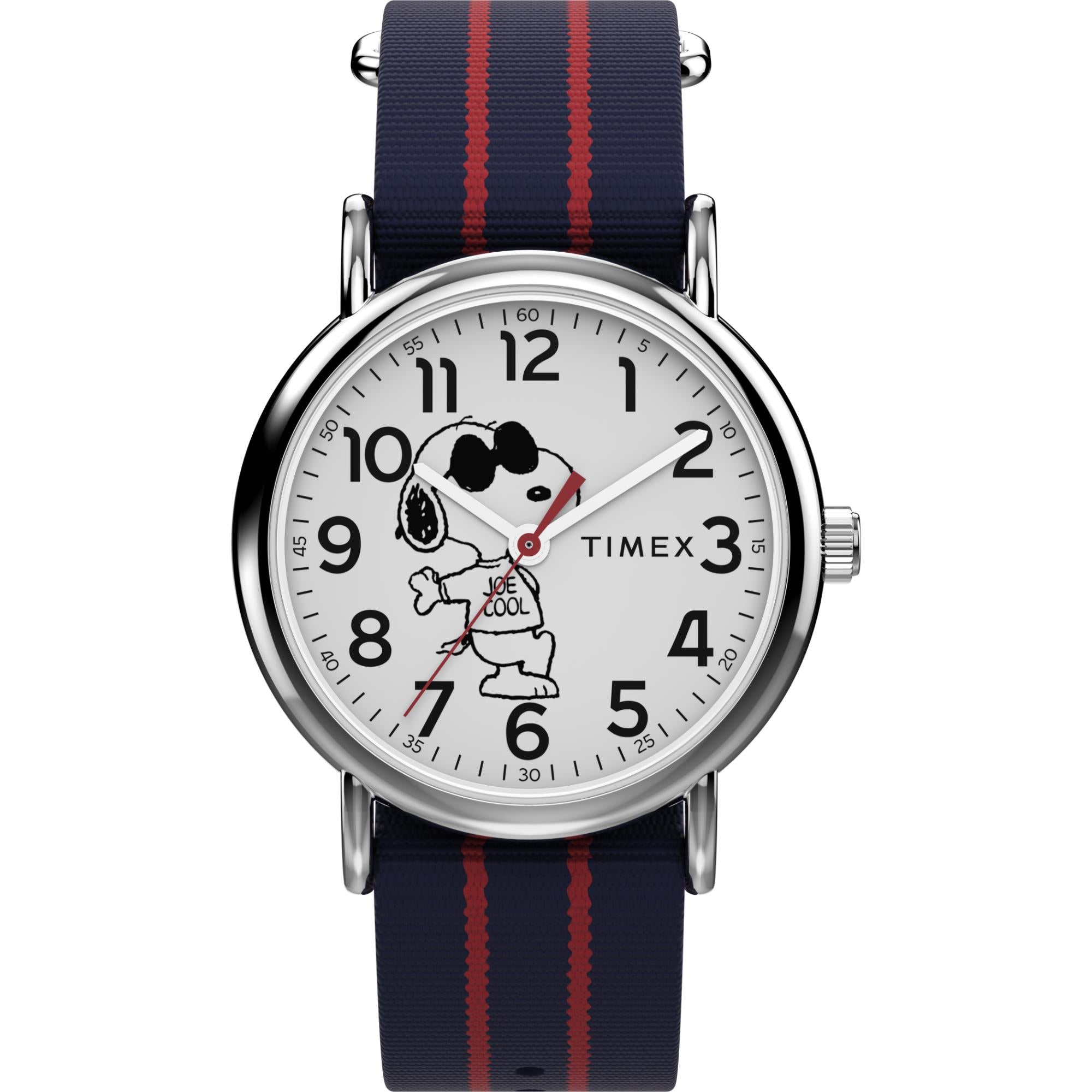 Timex X Peanuts Quarz Weißes Zifferblatt Textilarmband Uhr TW2Y31100