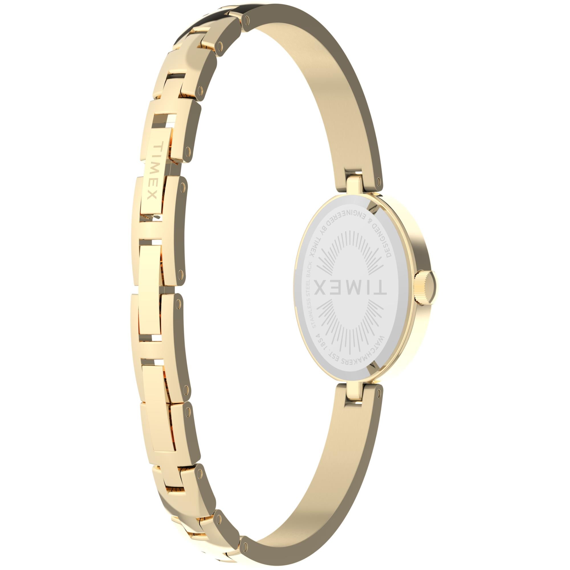 Timex Trend 19mm White Dial Steel Ladies Quartz Watch TW2Y27200