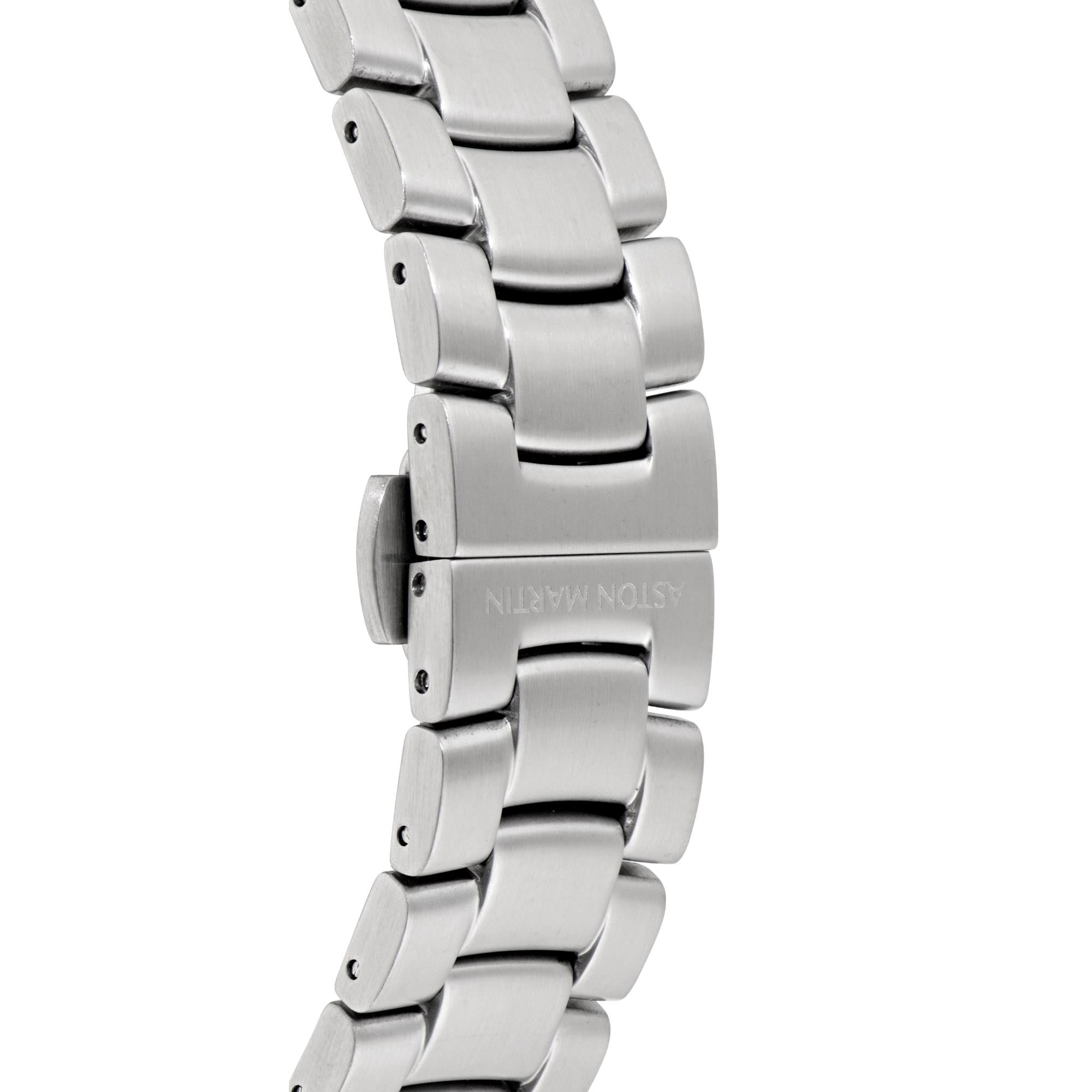 Aston Martin Quartz Black Dial RSST Bracelet and Podium Green Silicone Strap Men's Watch MTIZ1F503
