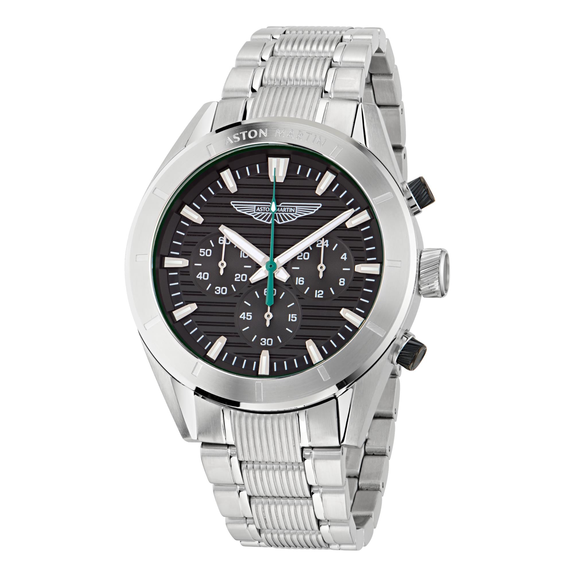 Aston Martin Quartz with Interchangeable Top Ring Black Dial RSST Bracelet and Black Silicone Strap Men's Watch MTIB1F501
