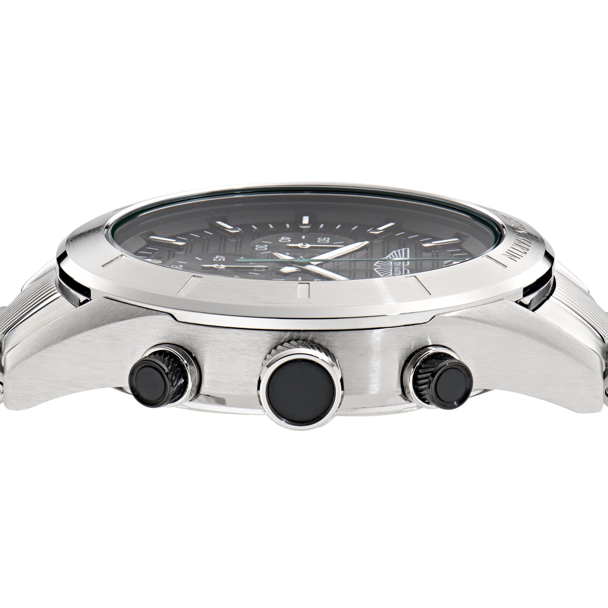 Aston Martin Quartz with Interchangeable Top Ring Black Dial RSST Bracelet and Black Silicone Strap Men's Watch MTIB1F501