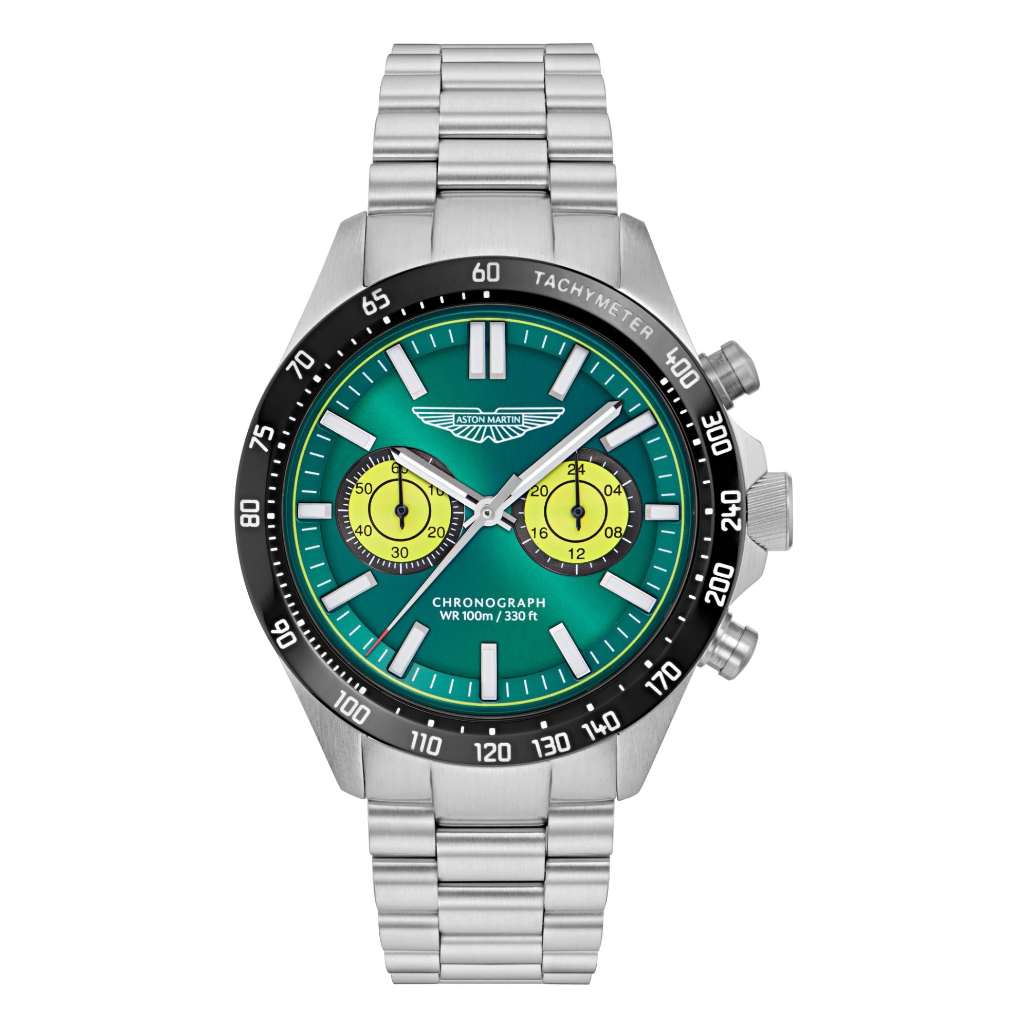 Aston Martin Quartz Chronograph Green Dial RSST Bracelet Men's Watch MTIS1F502