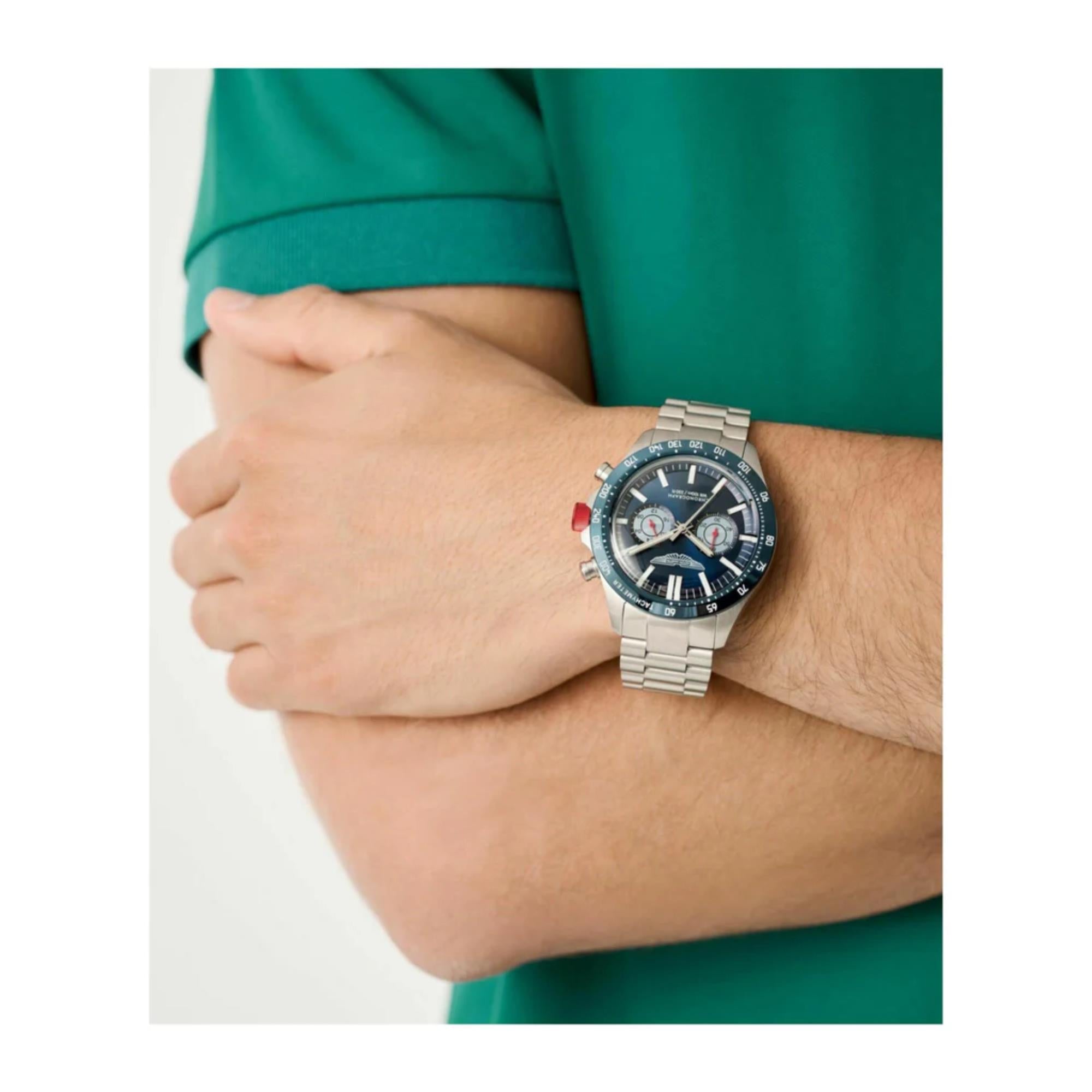 Aston Martin Quartz Chronograph Blue Dial RSST Bracelet Men's Watch MTIS1F503