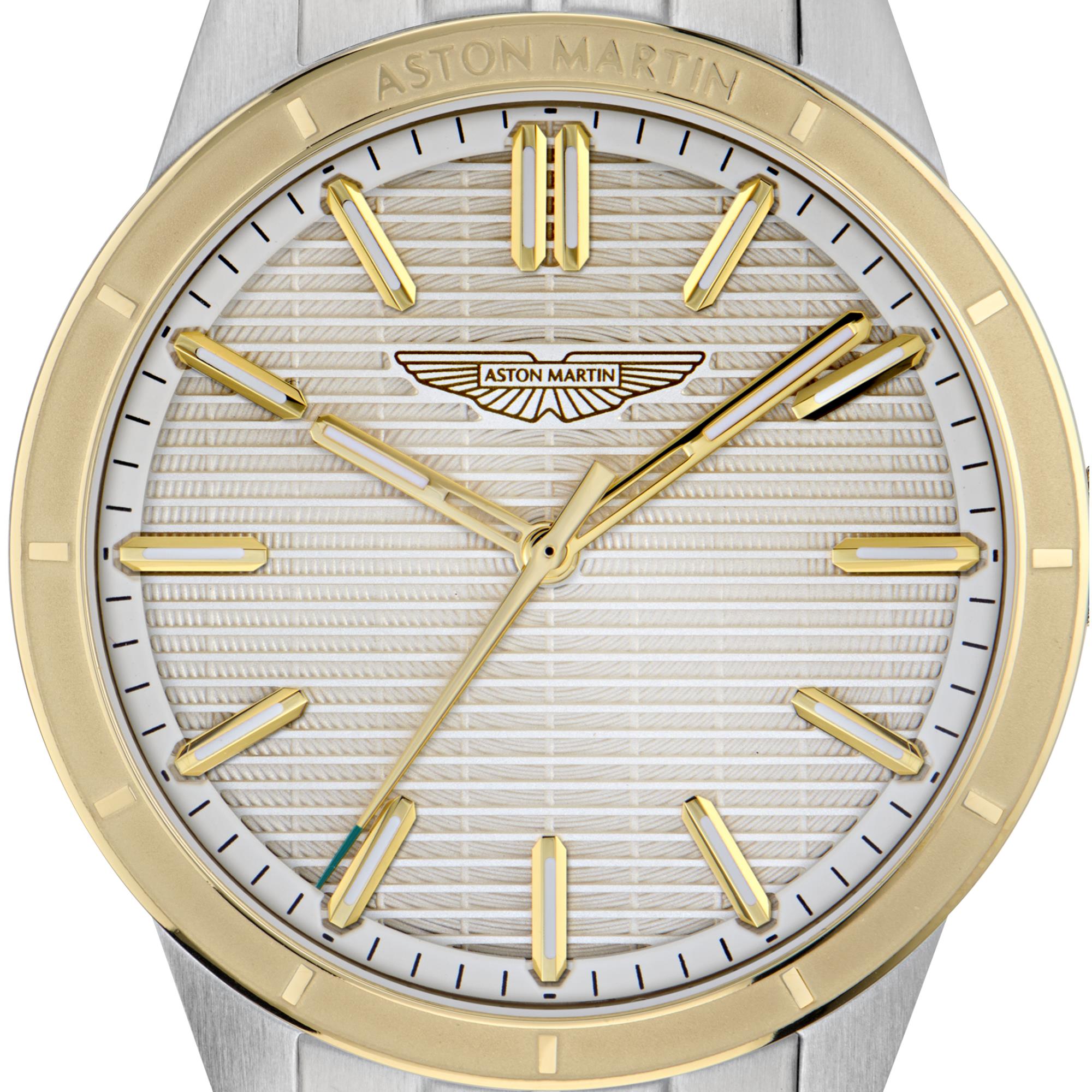 Aston Martin Quartz Grey Dial Steel Strap Men's Watch MTIH1F501