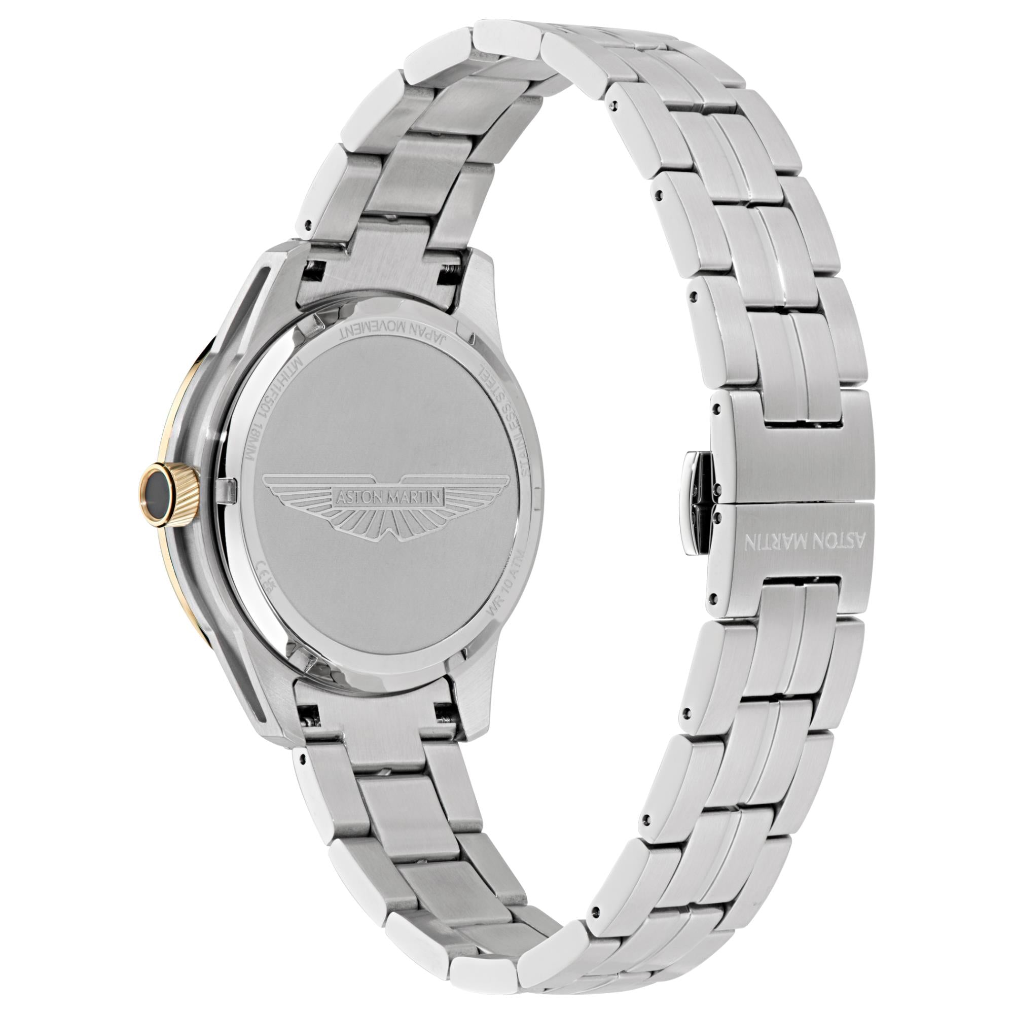 Aston Martin Quartz Grey Dial Steel Strap Men's Watch MTIH1F501