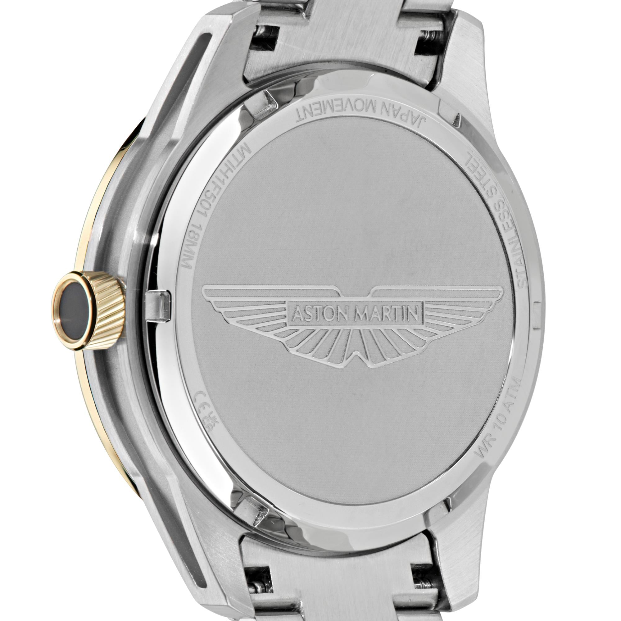 Aston Martin Quartz Grey Dial Steel Strap Men's Watch MTIH1F501