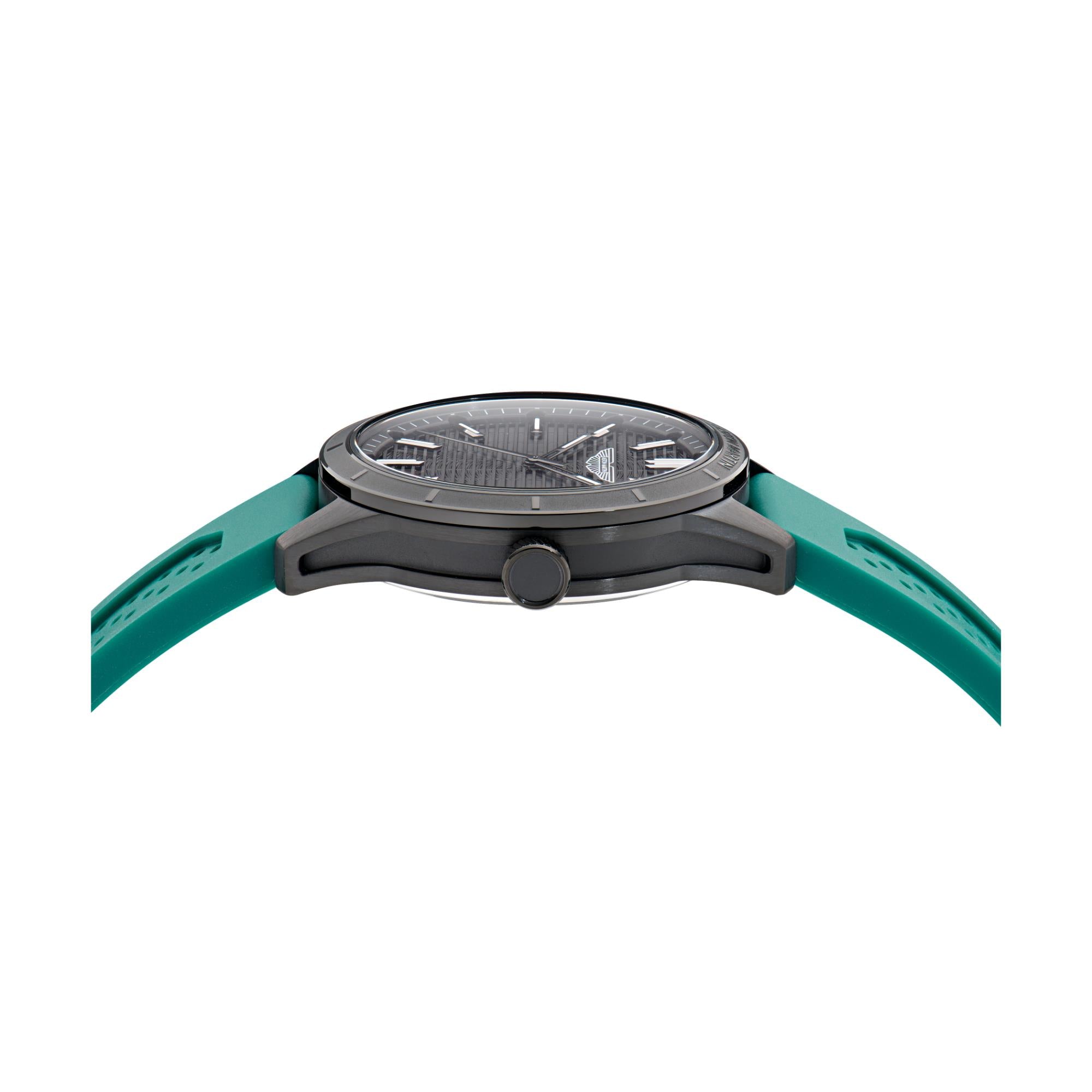 Aston Martin Quartz Black Dial Podium Green Silicone Strap Men's Watch MTIH1F502