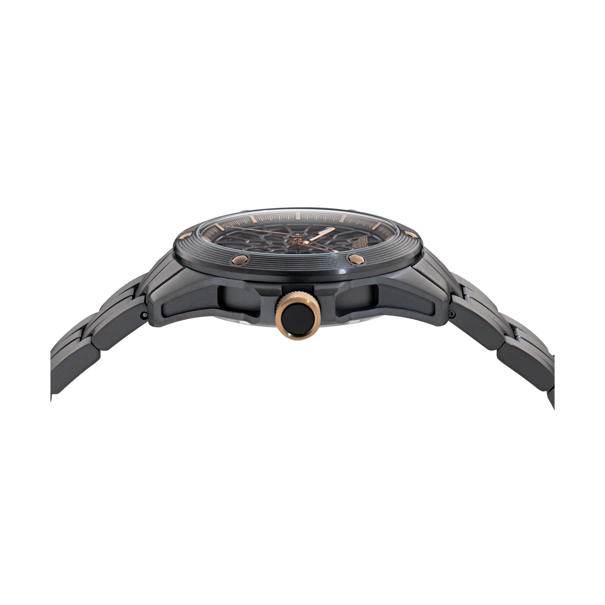 Aston Martin Automatik schwarzes Zifferblatt IP Schwarz RSST-Armband Herren Uhr MTRR1F503