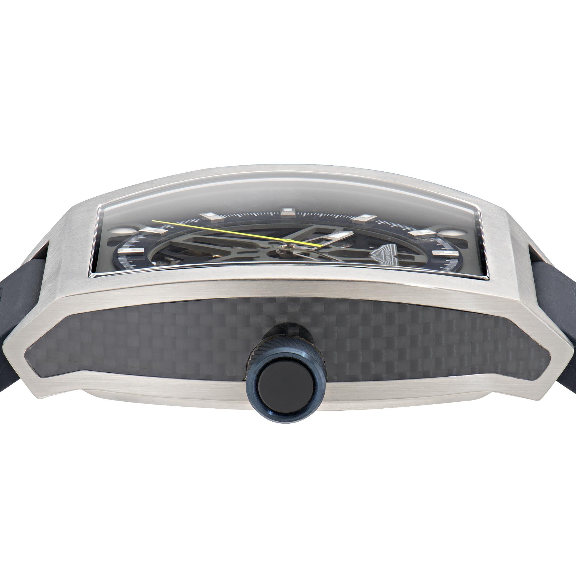Aston Martin Automatik blaues Zifferblatt blaues Silikonarmband Herren Uhr MTRT1F503