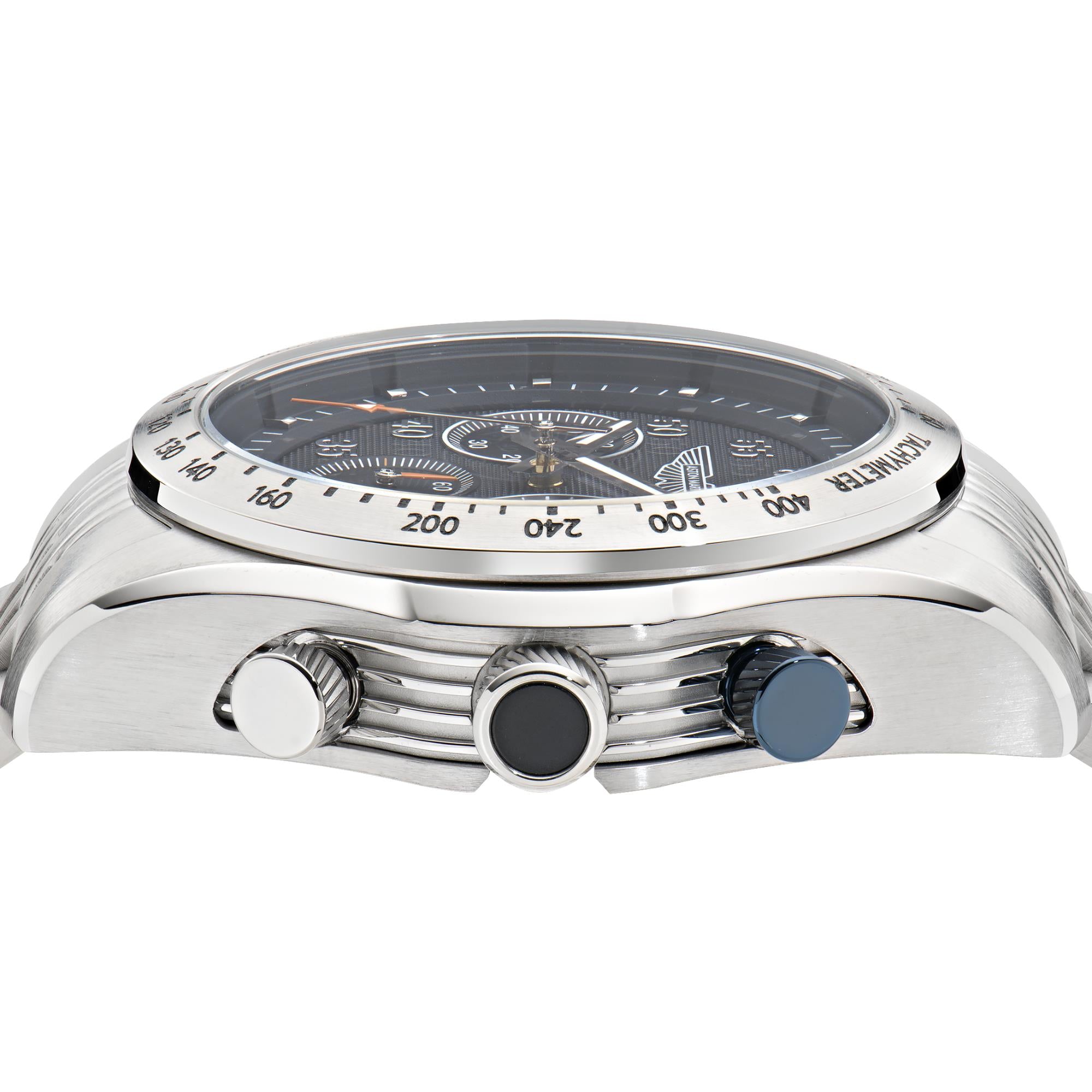 Aston Martin 42mm Chronograph Blue Dial RSST Bracelet Quartz Watch MTRS1F503