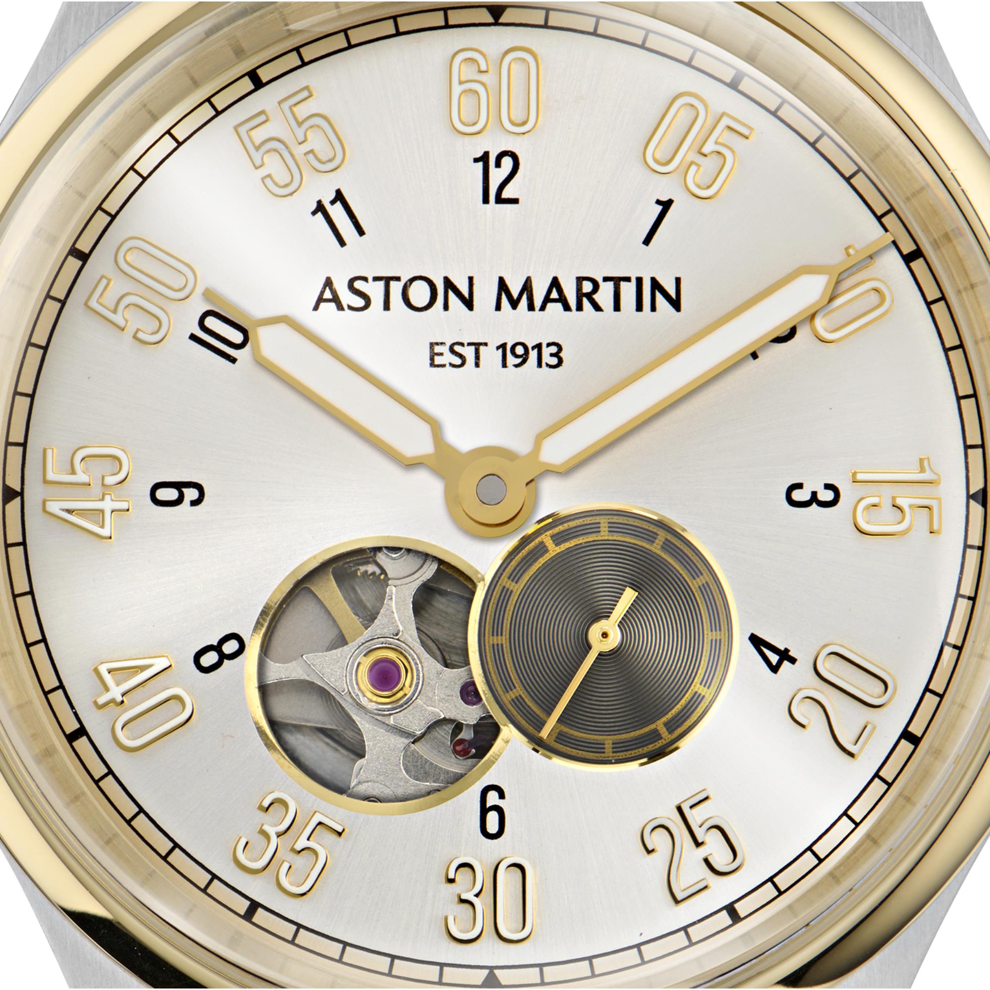 Aston Martin Automatic Silver Dial Two Tone RSST Bracelet Men's Watch MTTS1F503