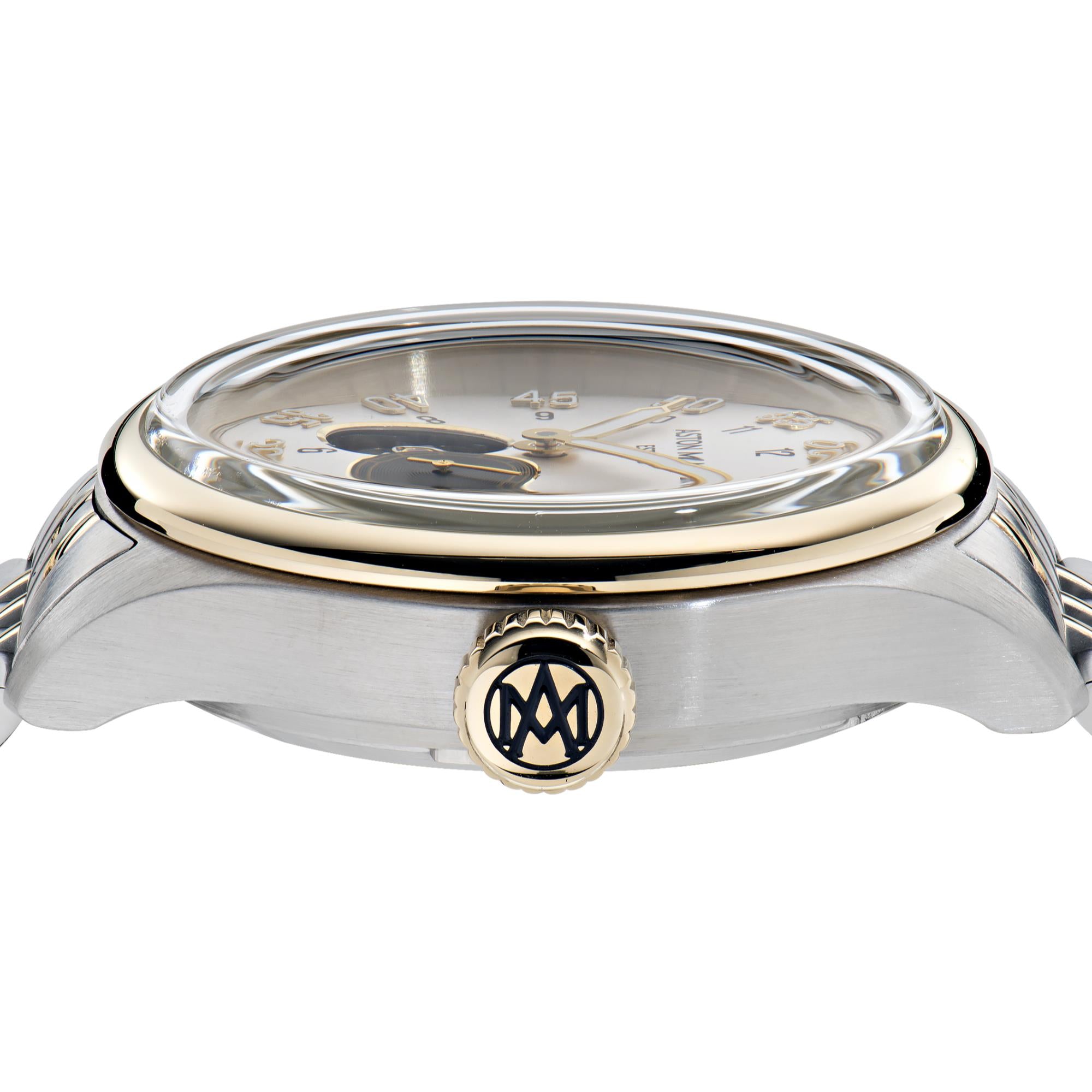 Aston Martin Automatic Silver Dial Two Tone RSST Bracelet Men's Watch MTTS1F503