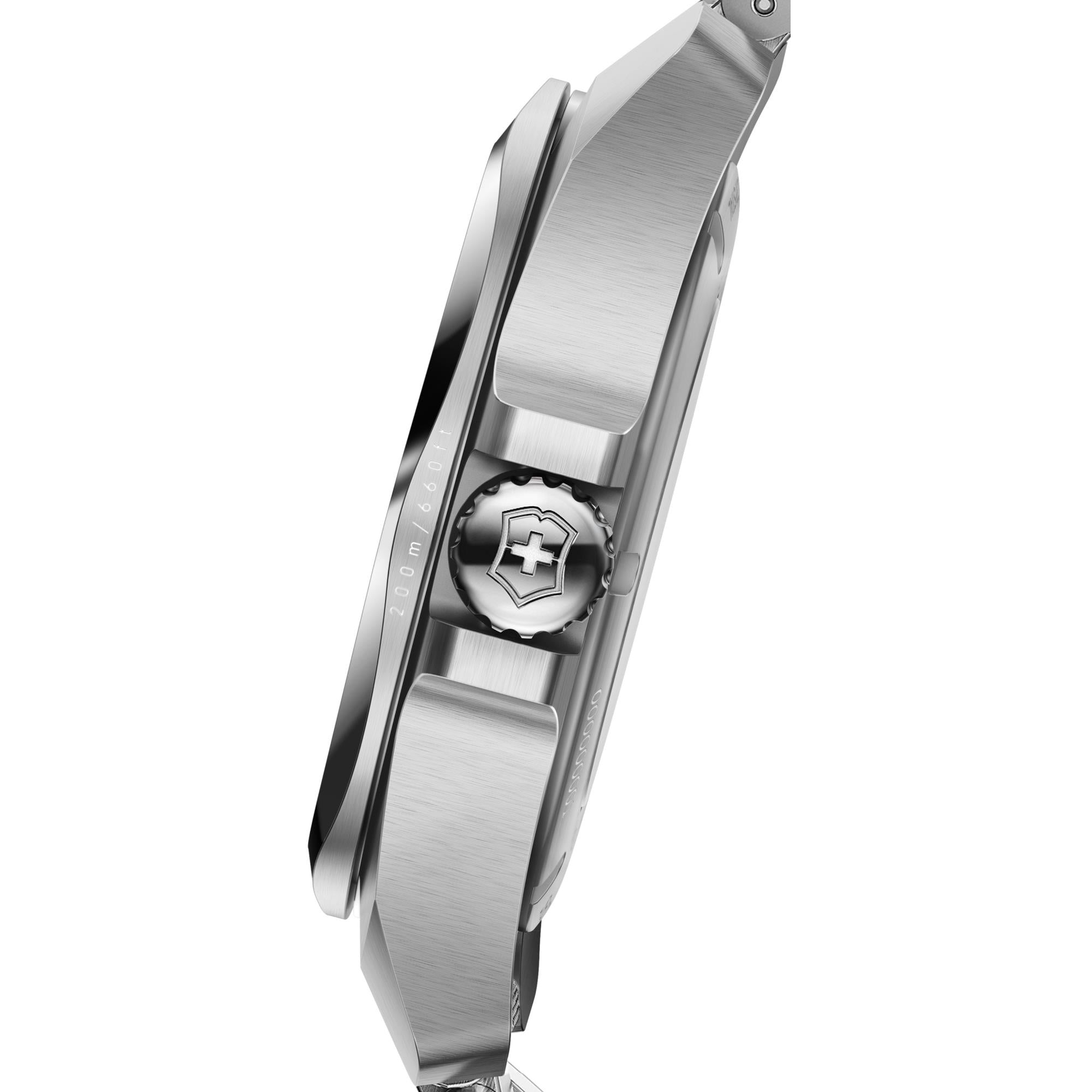 Side view of Victorinox I.N.O.X. 242020 case highlighting its crown