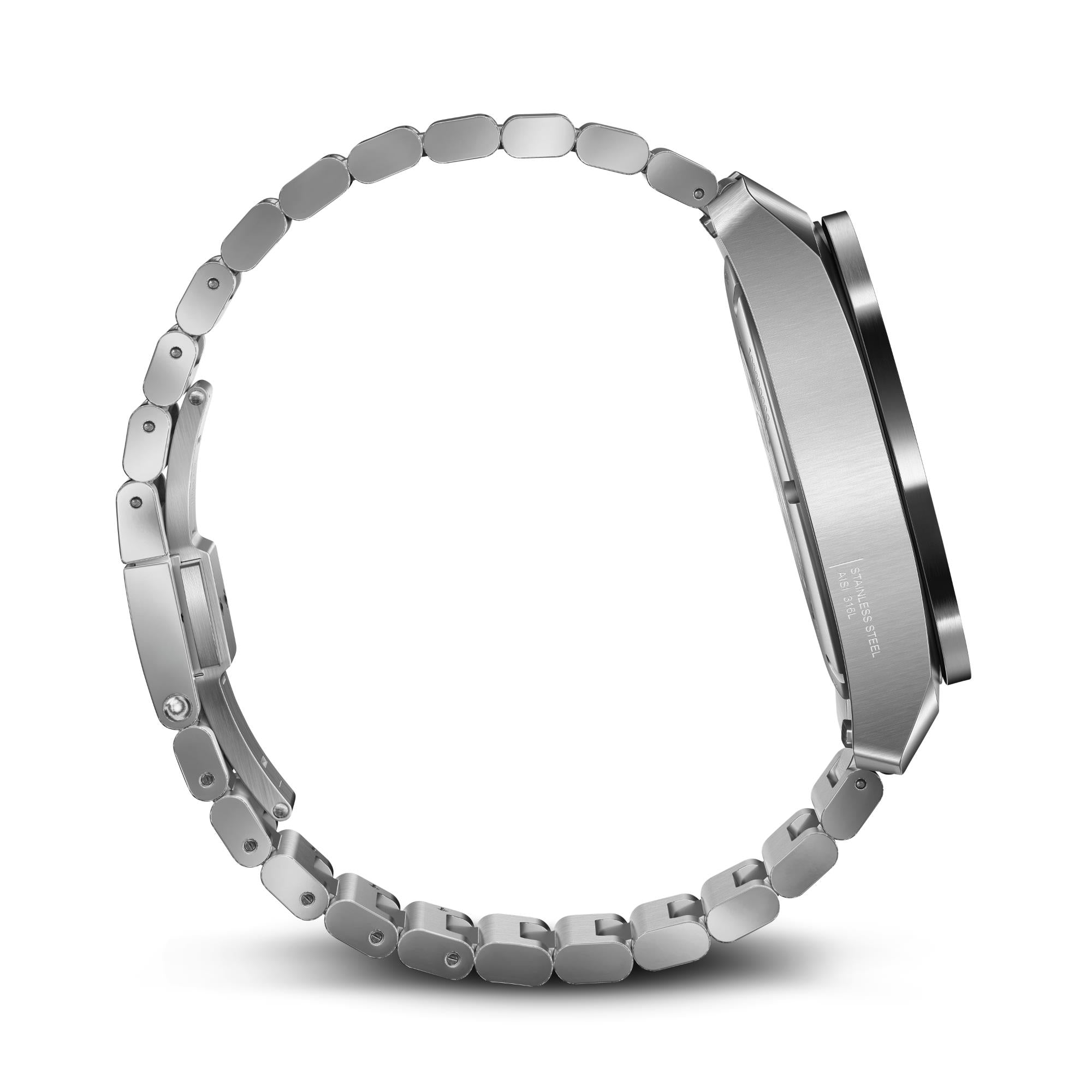 Victorinox Air Pro 242004 stainless steel bracelet laid out showing full case and link design
